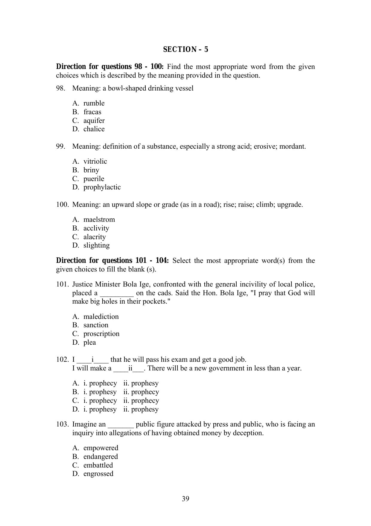 IIFT 2009 Question Paper - Page 39