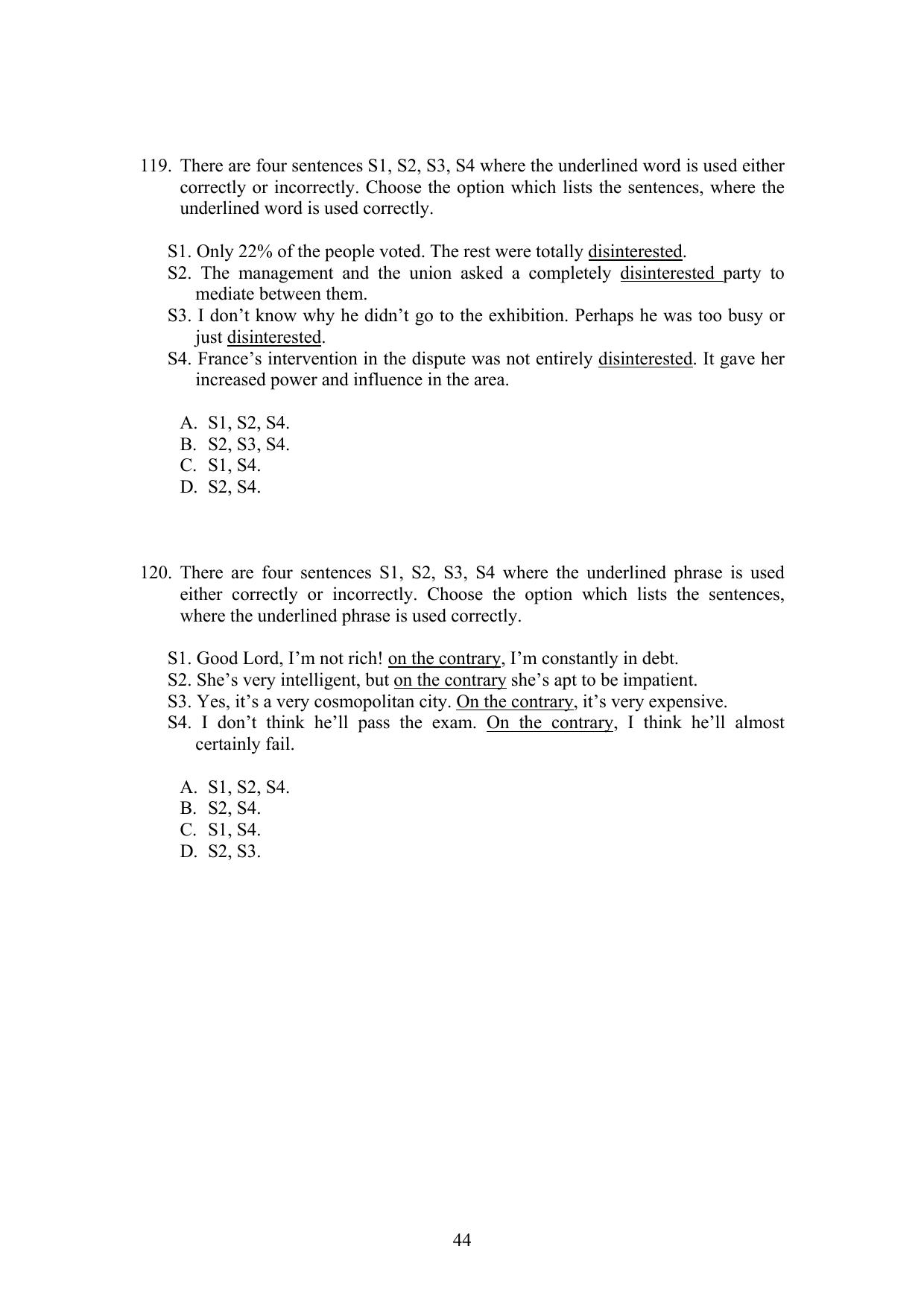 IIFT 2009 Question Paper - Page 44