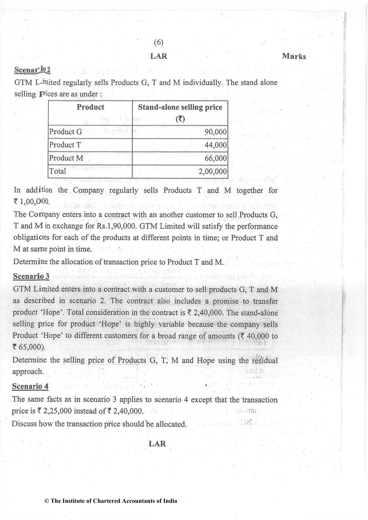 CA Final Jul 2021 Question Paper - Paper 1 – Financial Reporting - Page 6