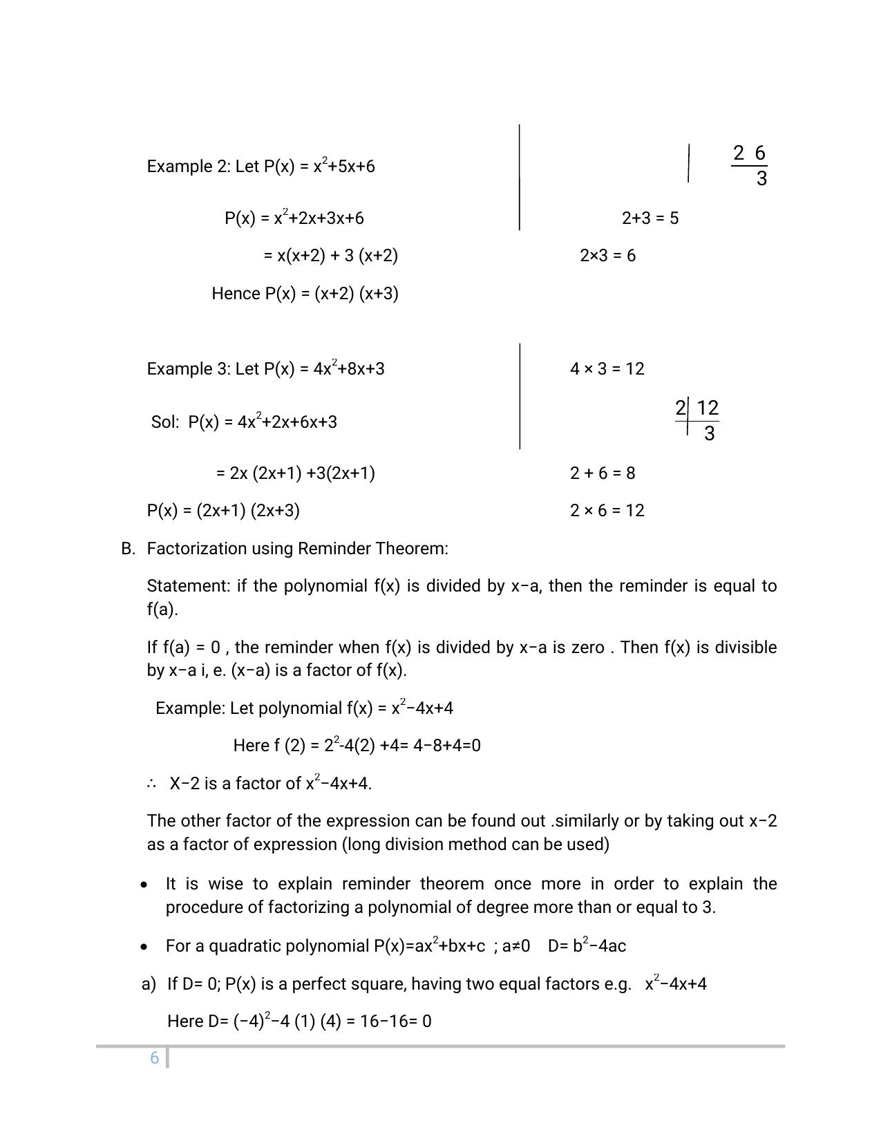 JKBOSE Class 10 Maths: Chapter 2nd Polynomial Question Bank - Page 6