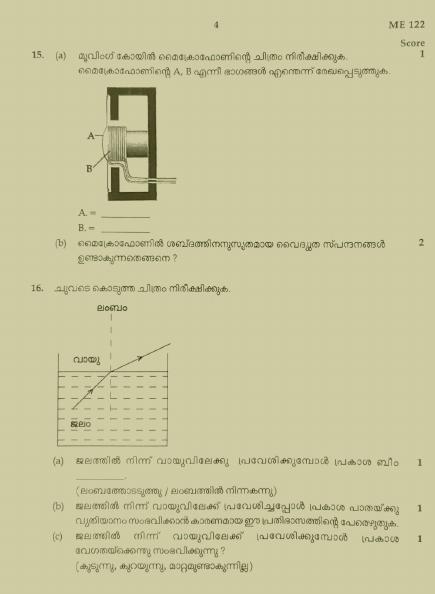 Kerala SSLC 2022 Physics Question Paper (Model) - Page 4