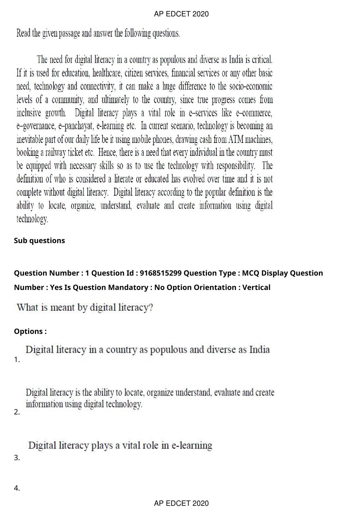 AP EDCET 2020 Social Studies Question Paper Shift 1 - Page 3