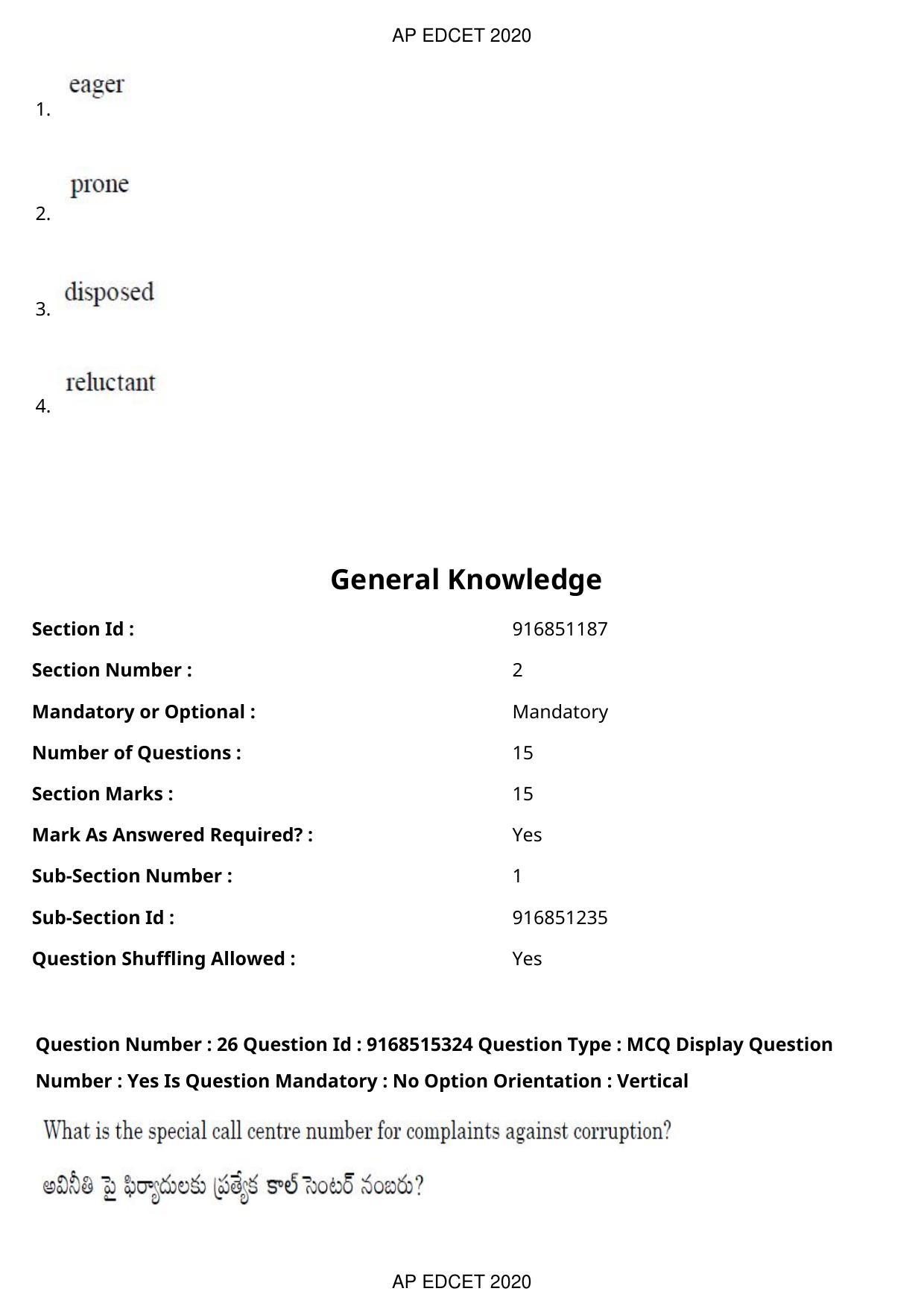 AP EDCET 2020 Social Studies Question Paper Shift 1 - Page 17