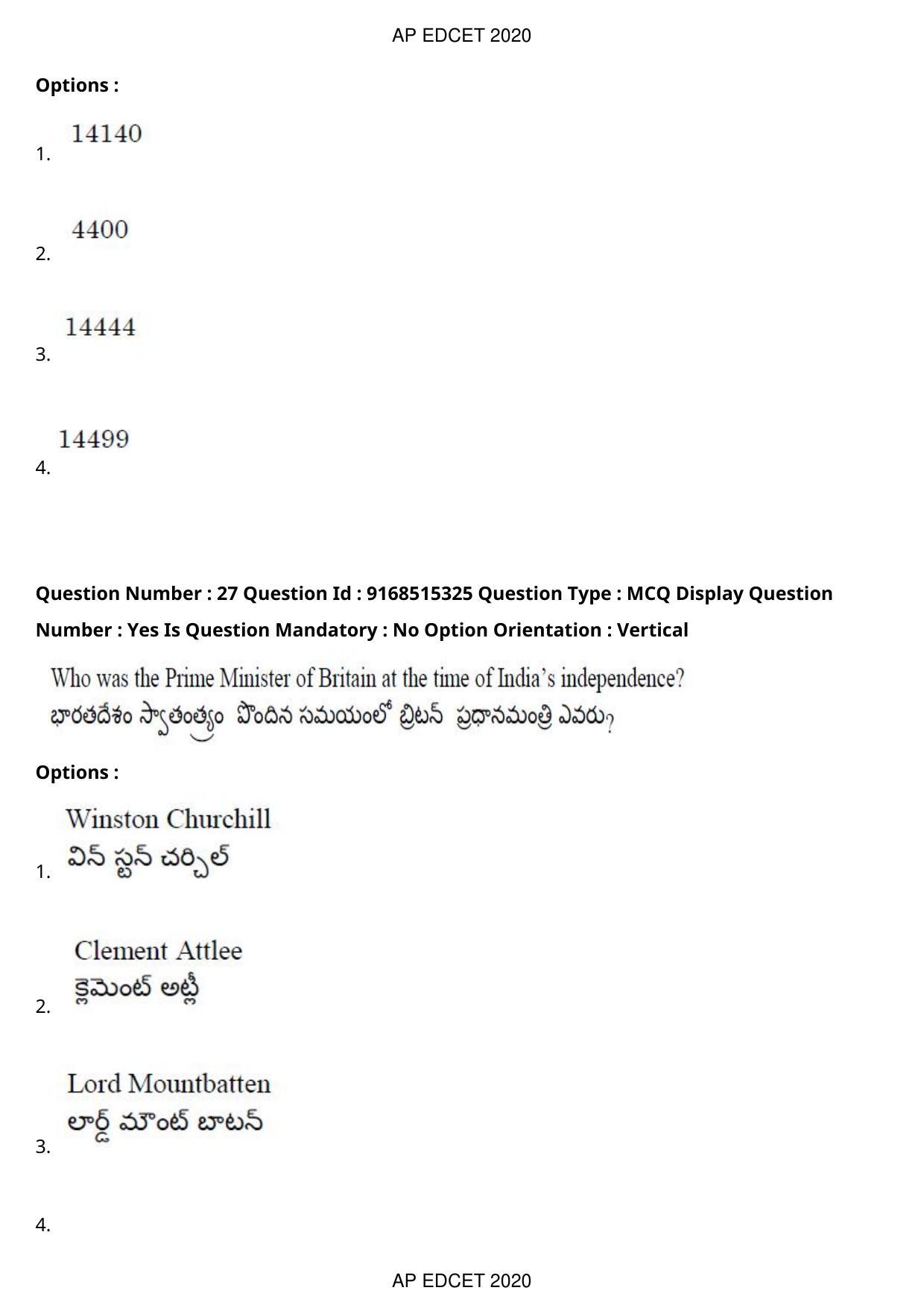 AP EDCET 2020 Social Studies Question Paper Shift 1 - Page 18