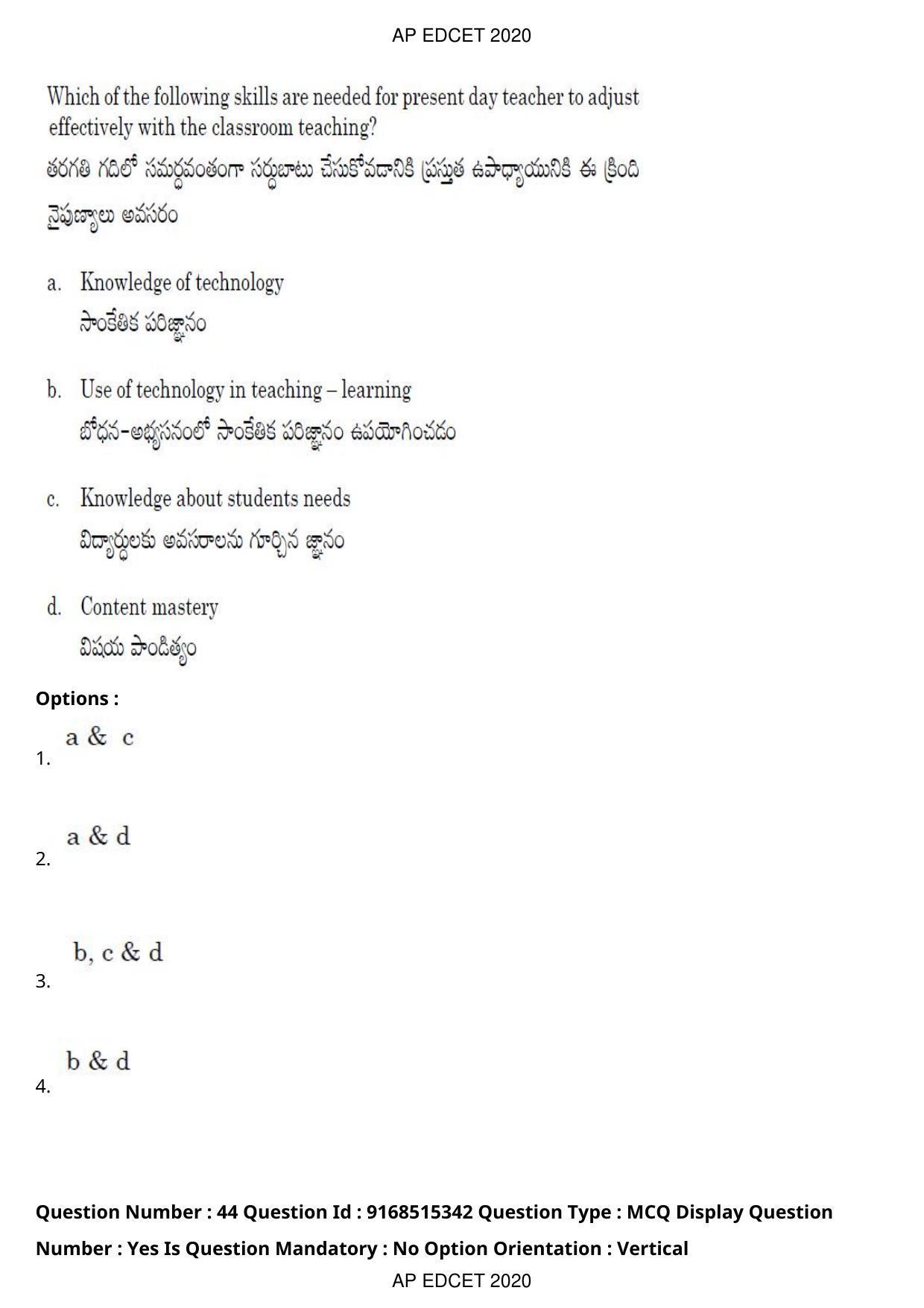 AP EDCET 2020 Social Studies Question Paper Shift 1 - Page 31