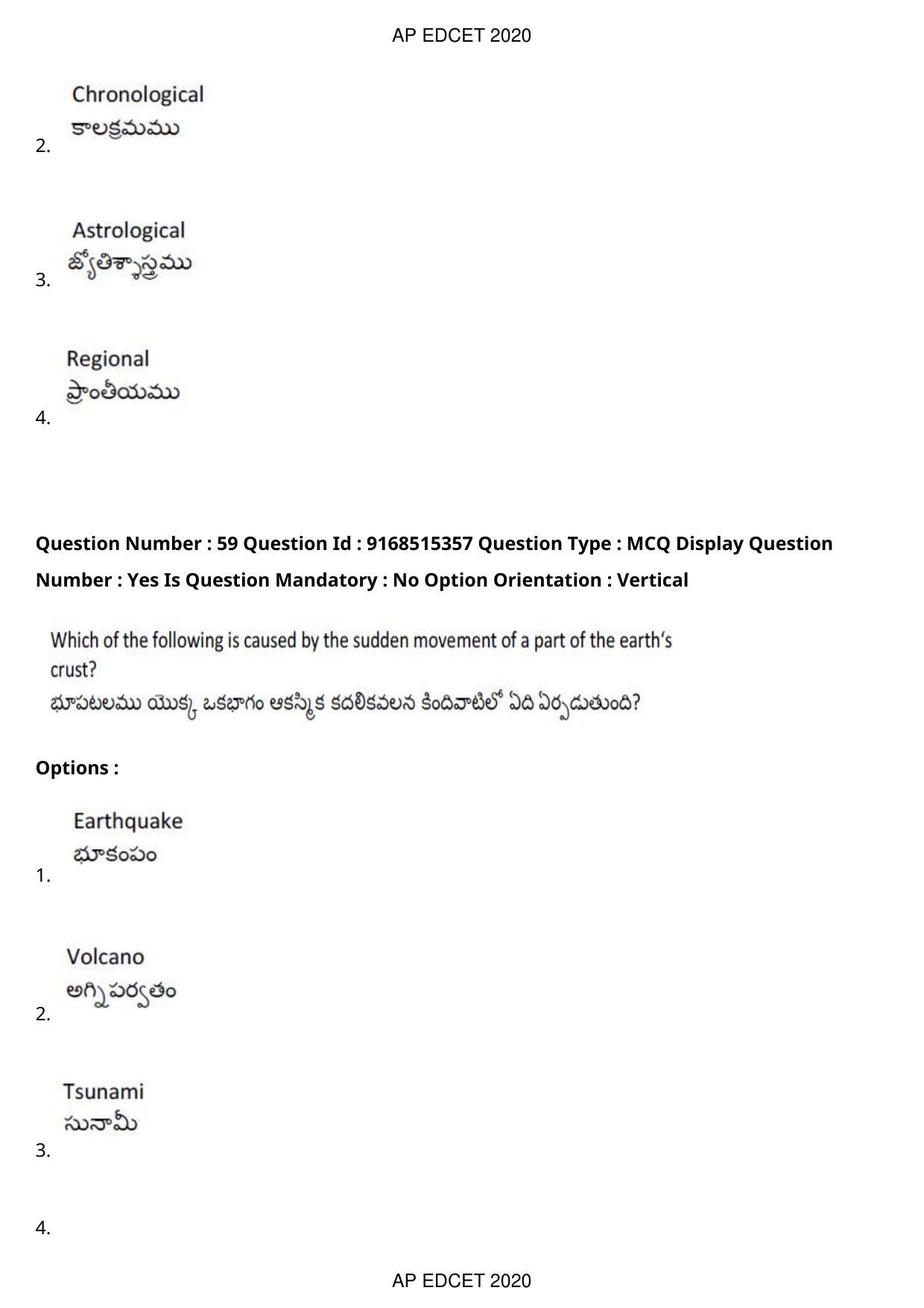 AP EDCET 2020 Social Studies Question Paper Shift 1 - Page 43