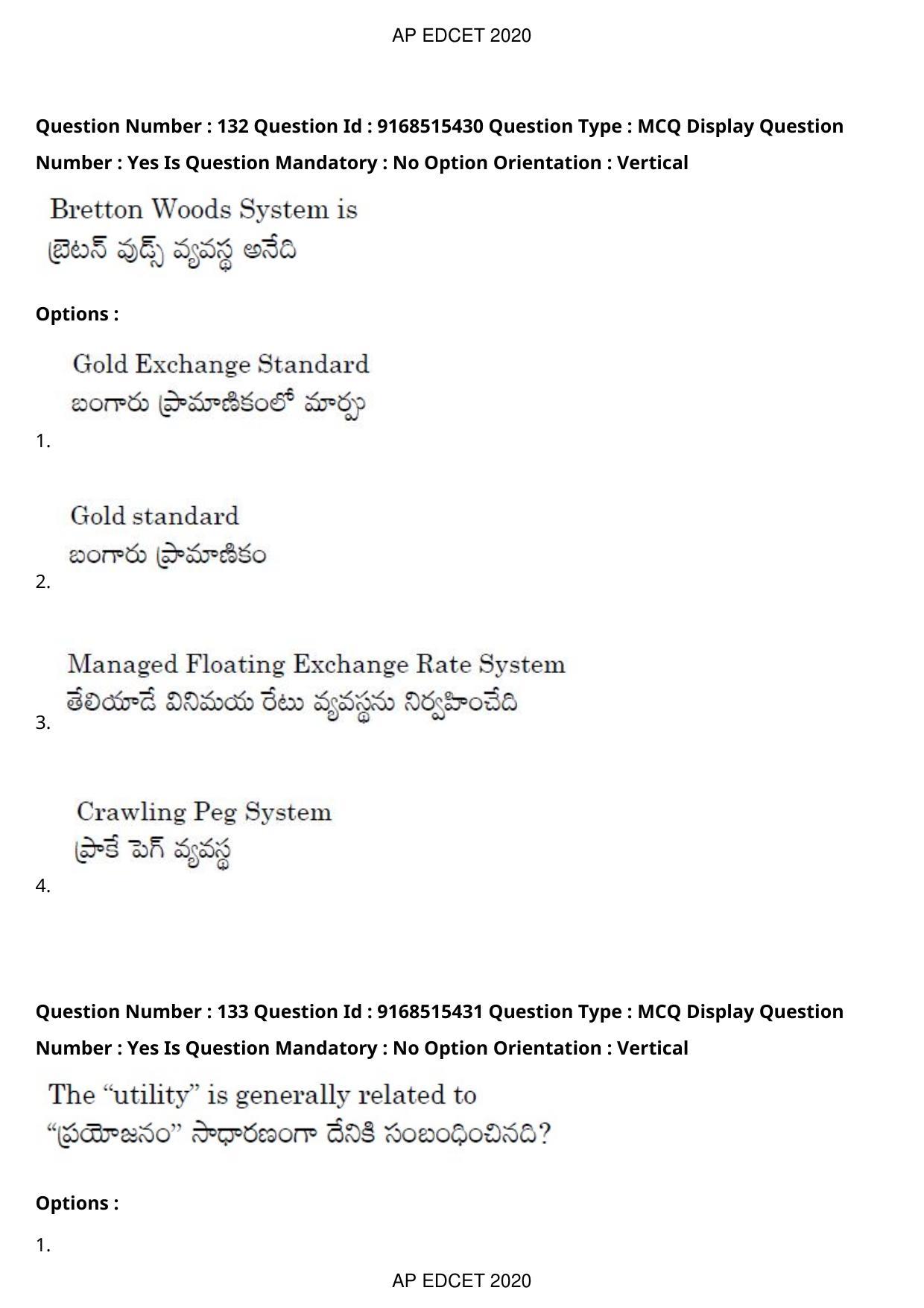 AP EDCET 2020 Social Studies Question Paper Shift 1 - Page 97