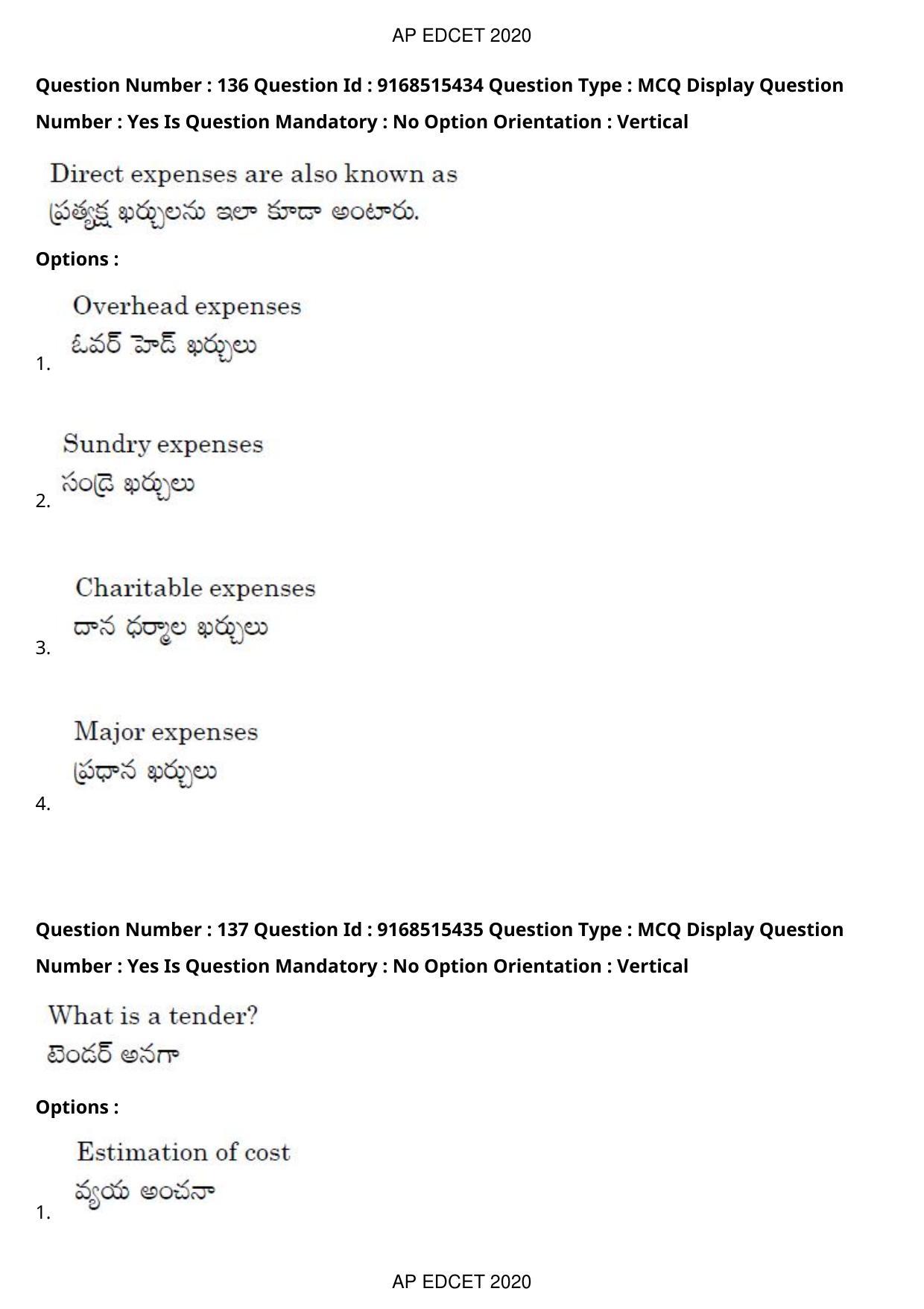 AP EDCET 2020 Social Studies Question Paper Shift 1 - Page 100