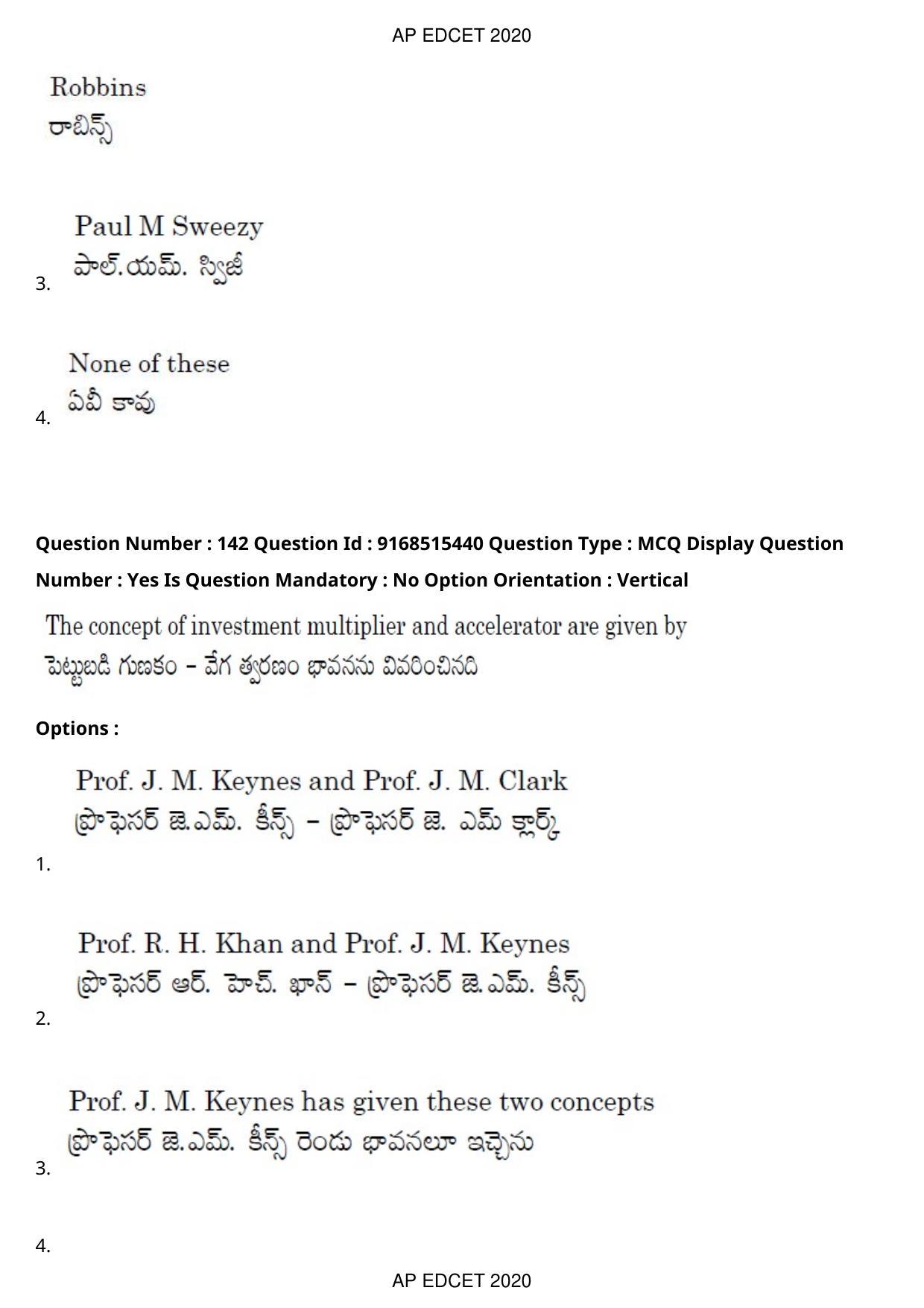 AP EDCET 2020 Social Studies Question Paper Shift 1 - Page 104