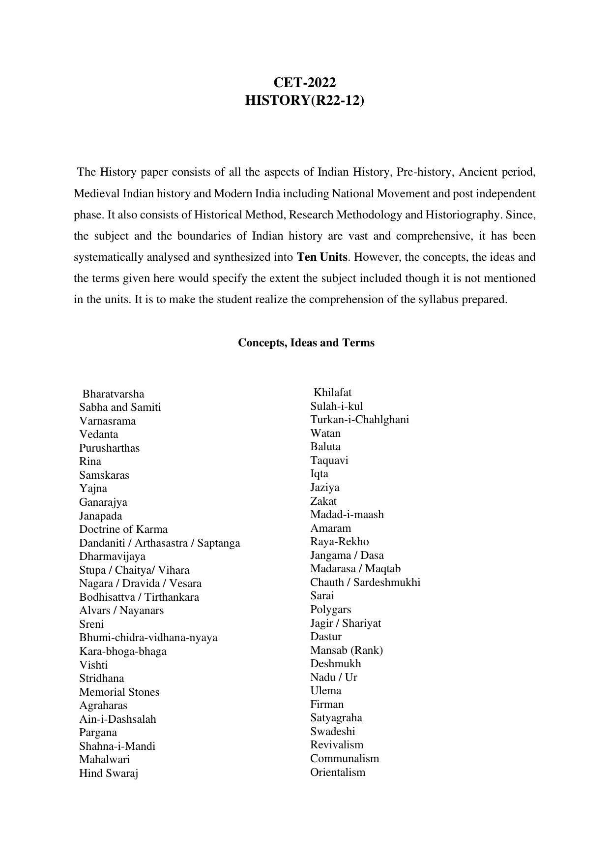 AP RCET History Syllabus - Page 1