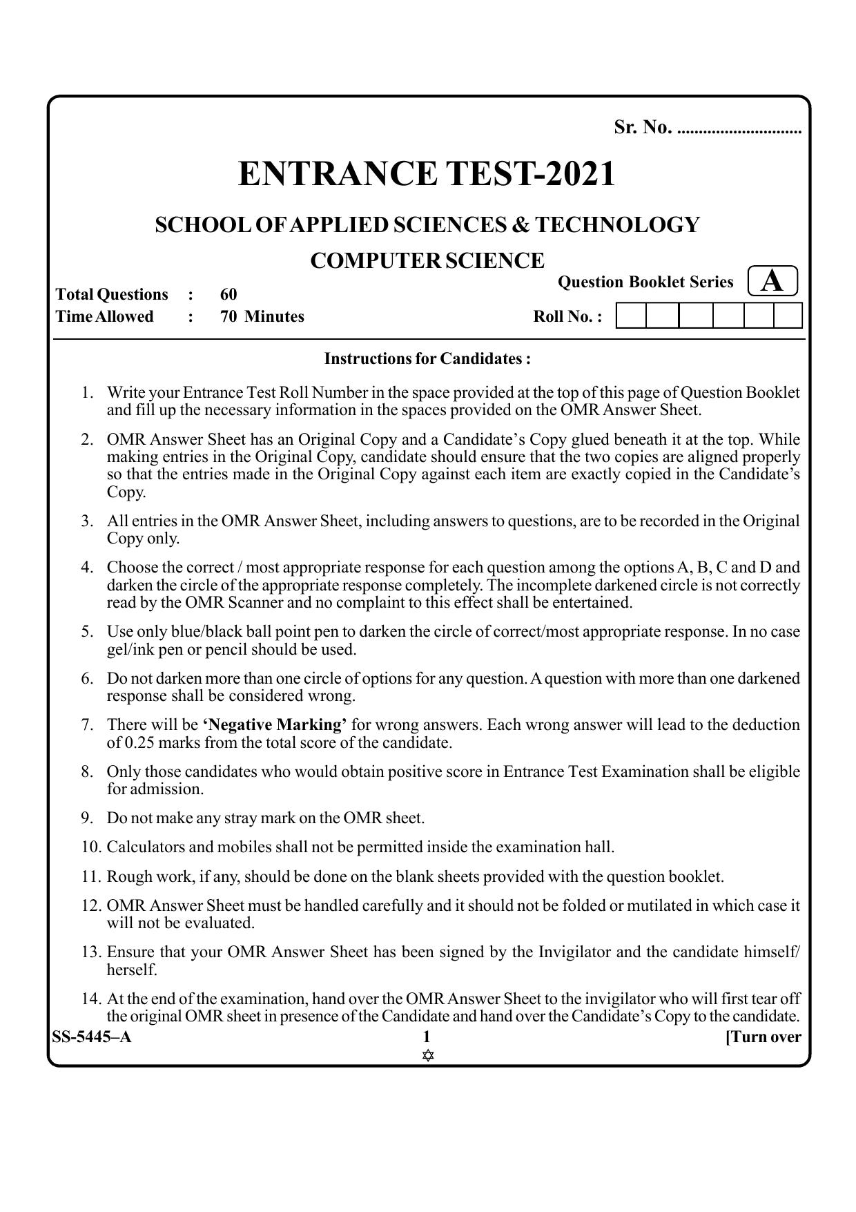 KUET 2023 MCA Question Paper - Page 18