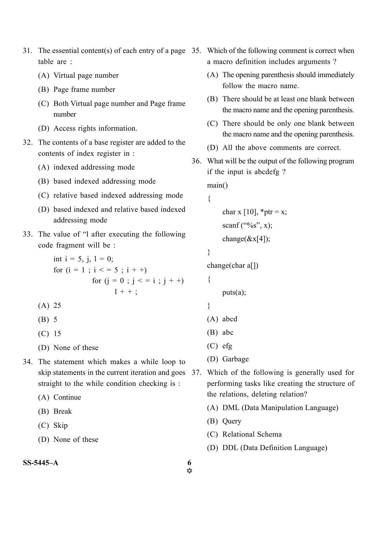KUET 2023 MCA Question Paper - Page 23