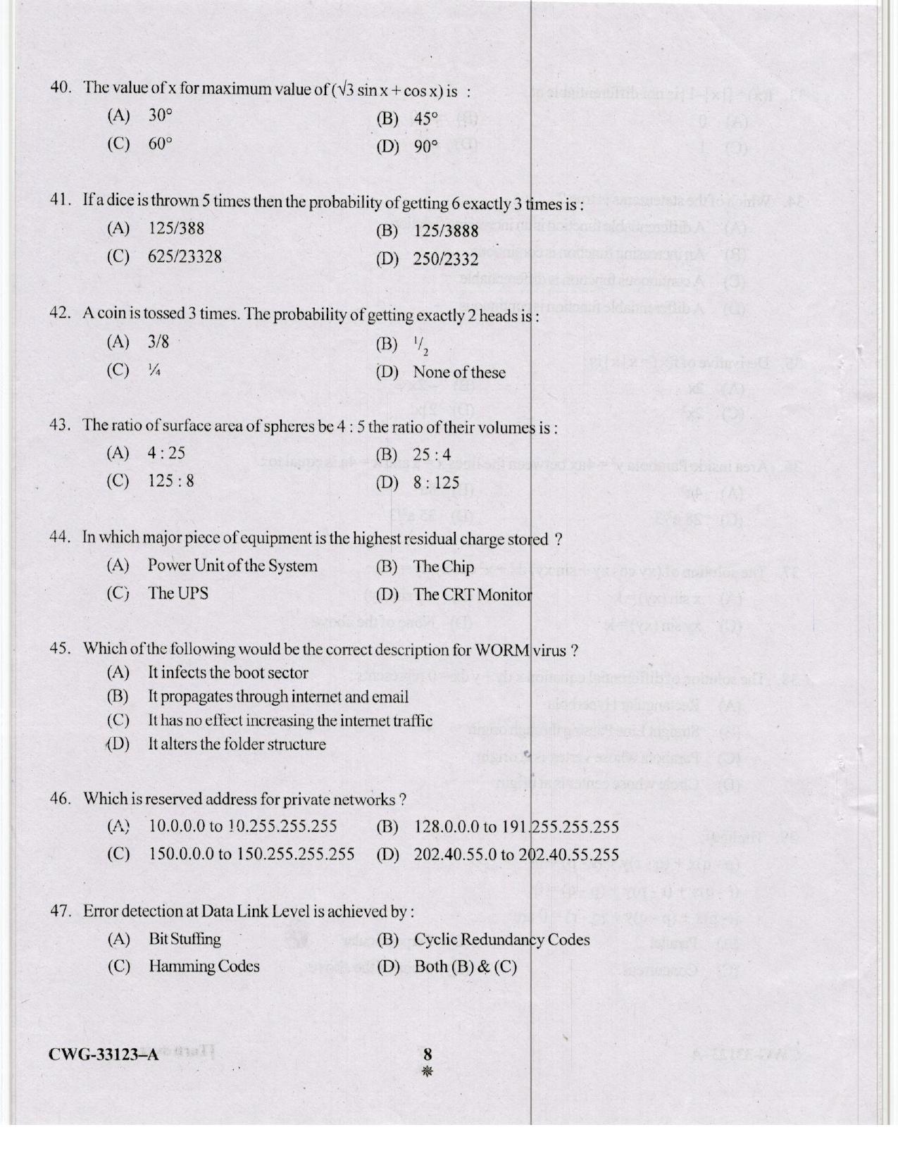 KUET 2023 MCA Question Paper - Page 61