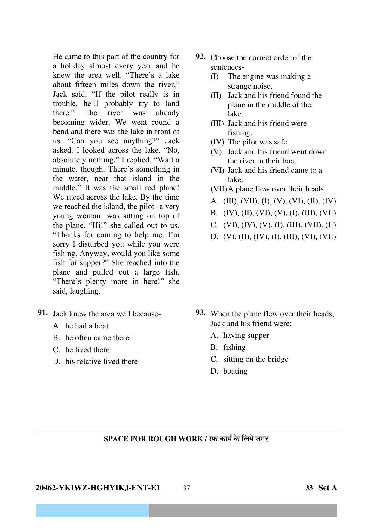 CG Pre B.A B.Ed / Pre B.Sc. B.Ed 2024 Question Paper - Page 37