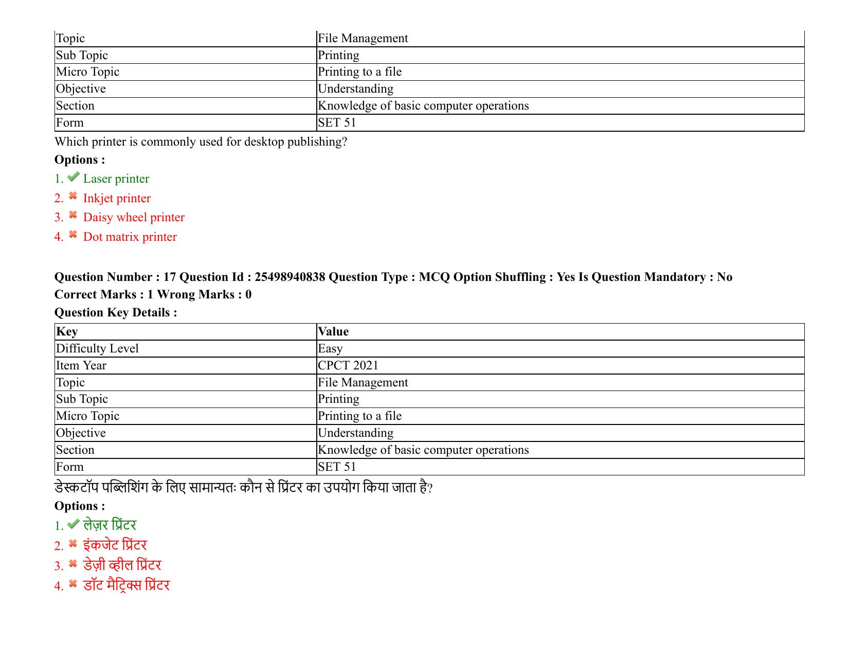 MP CPCT 07 August 2021 Question Paper English Shift 2 - Page 22