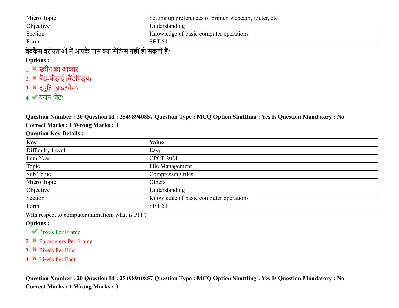 MP CPCT 07 August 2021 Question Paper English Shift 2 - Page 25