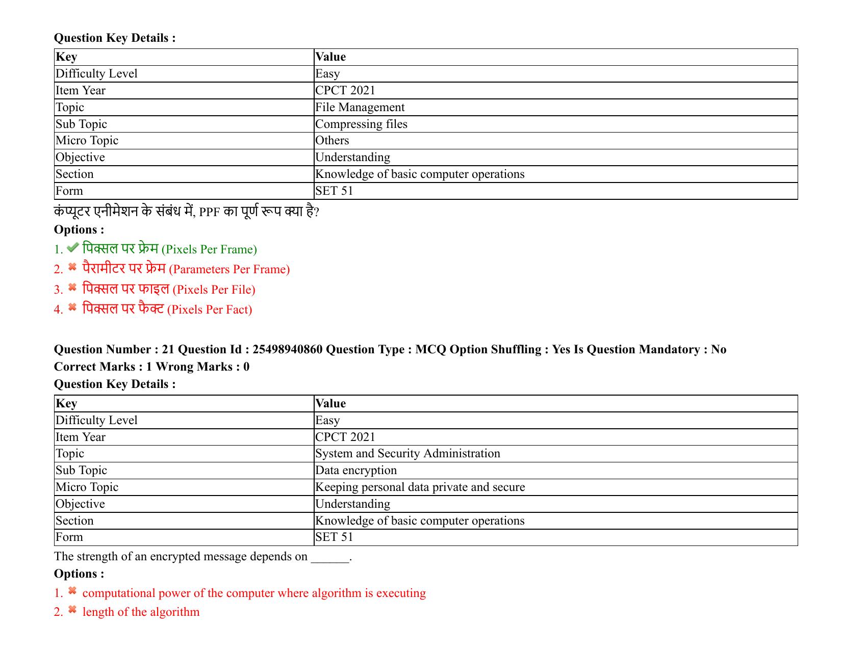 MP CPCT 07 August 2021 Question Paper English Shift 2 - Page 26