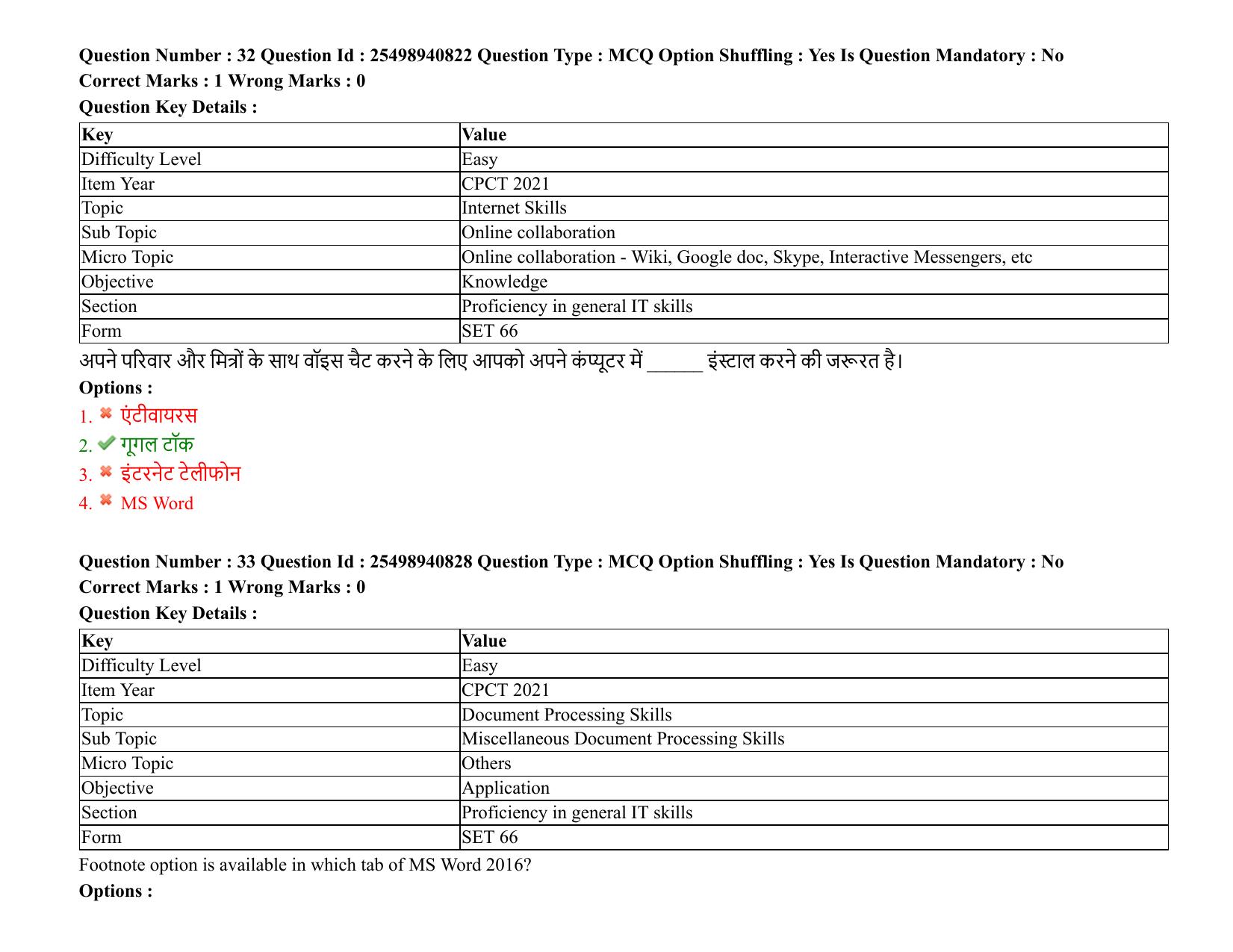 MP CPCT 07 August 2021 Question Paper English Shift 2 - Page 40