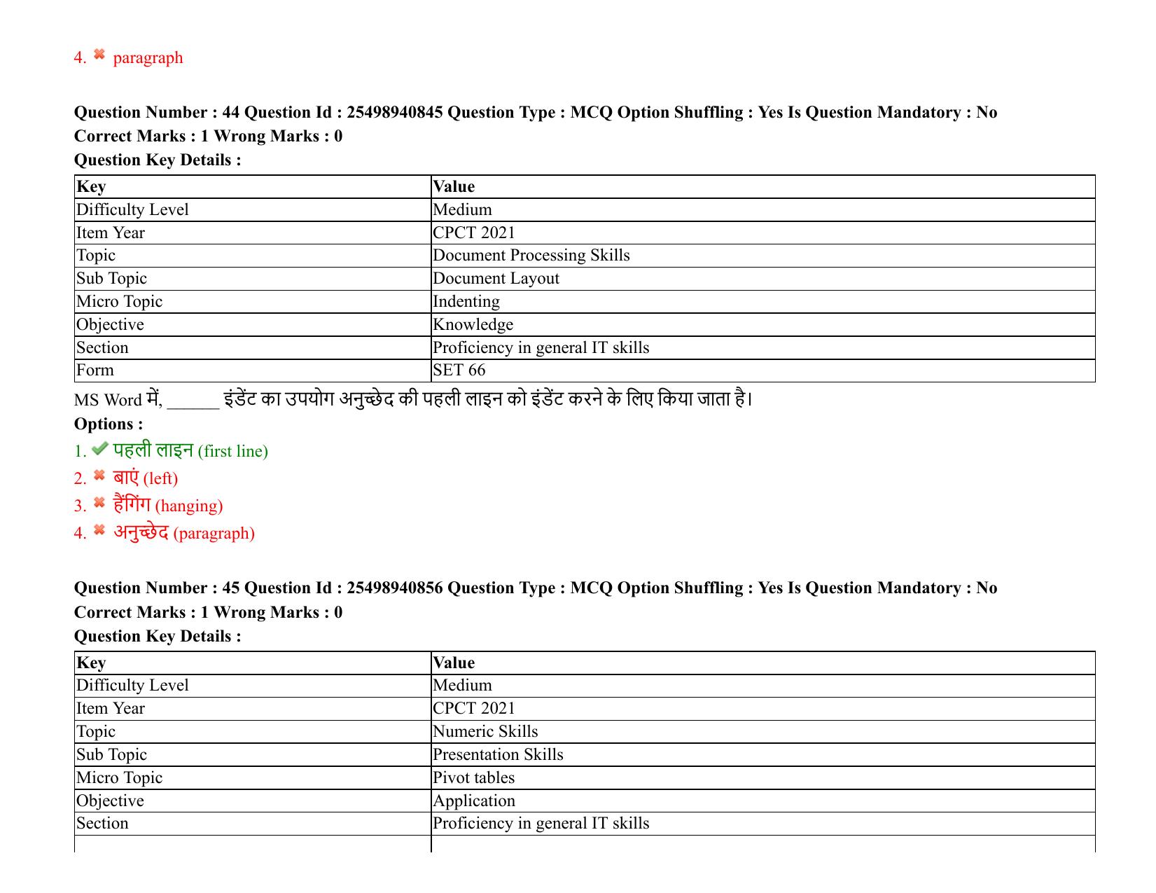 MP CPCT 07 August 2021 Question Paper English Shift 2 - Page 54