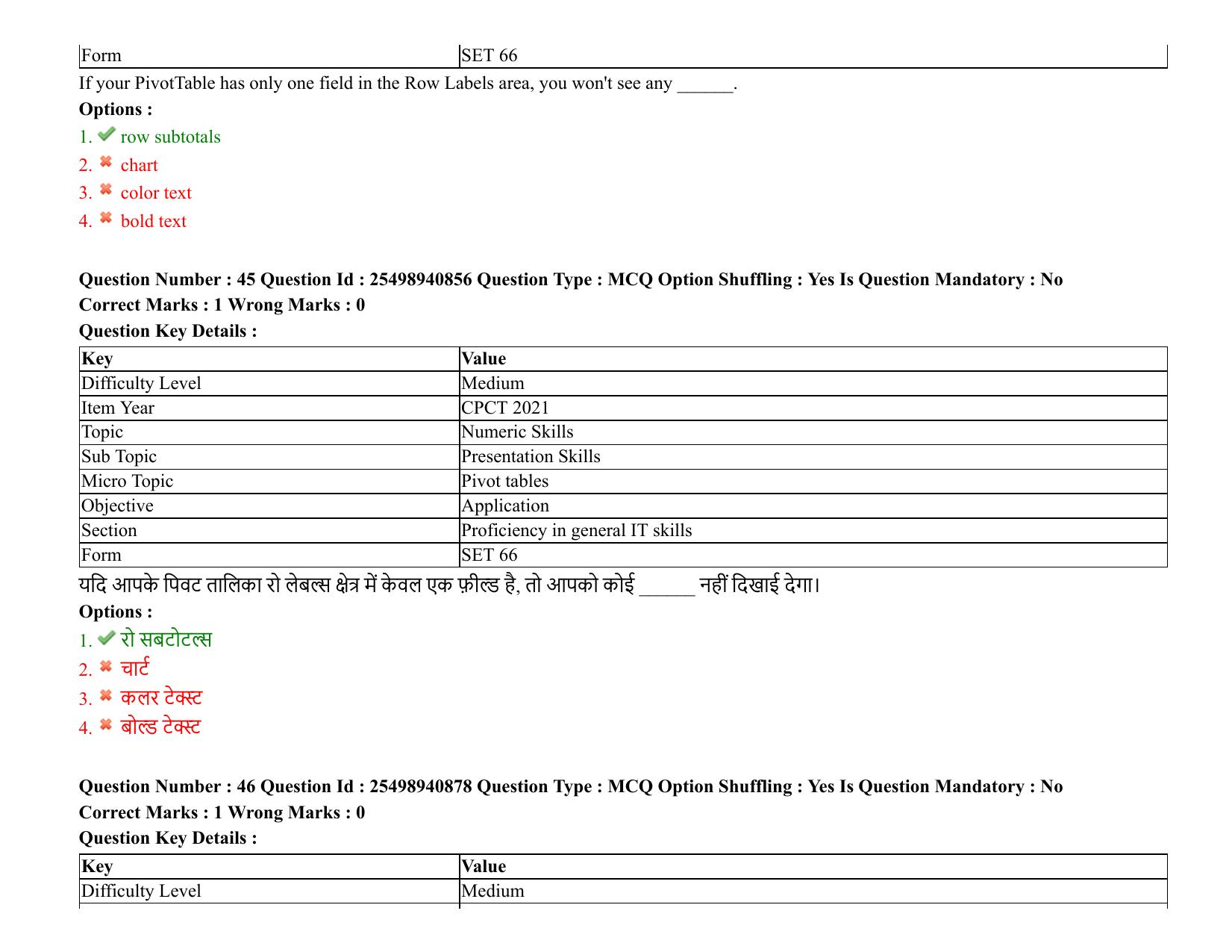 MP CPCT 07 August 2021 Question Paper English Shift 2 - Page 55