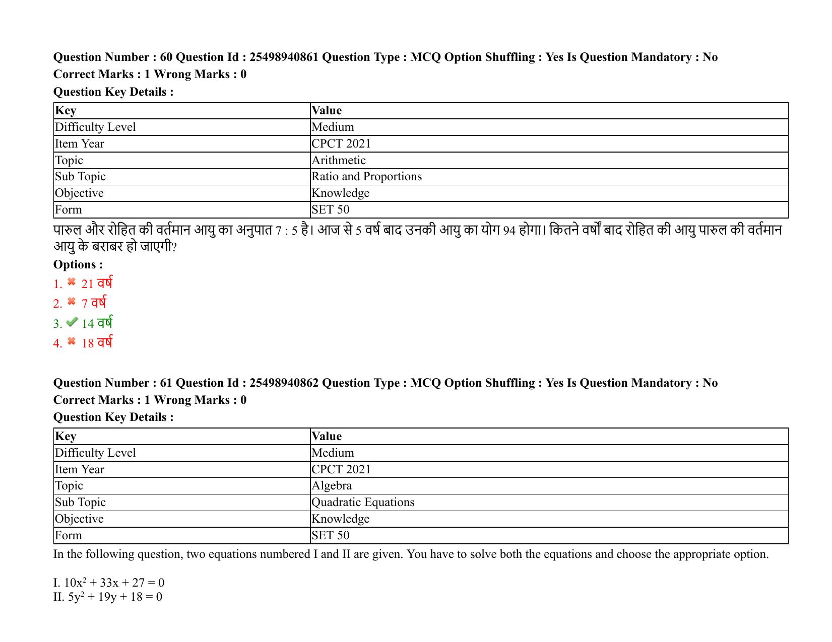 MP CPCT 07 August 2021 Question Paper English Shift 2 - Page 74