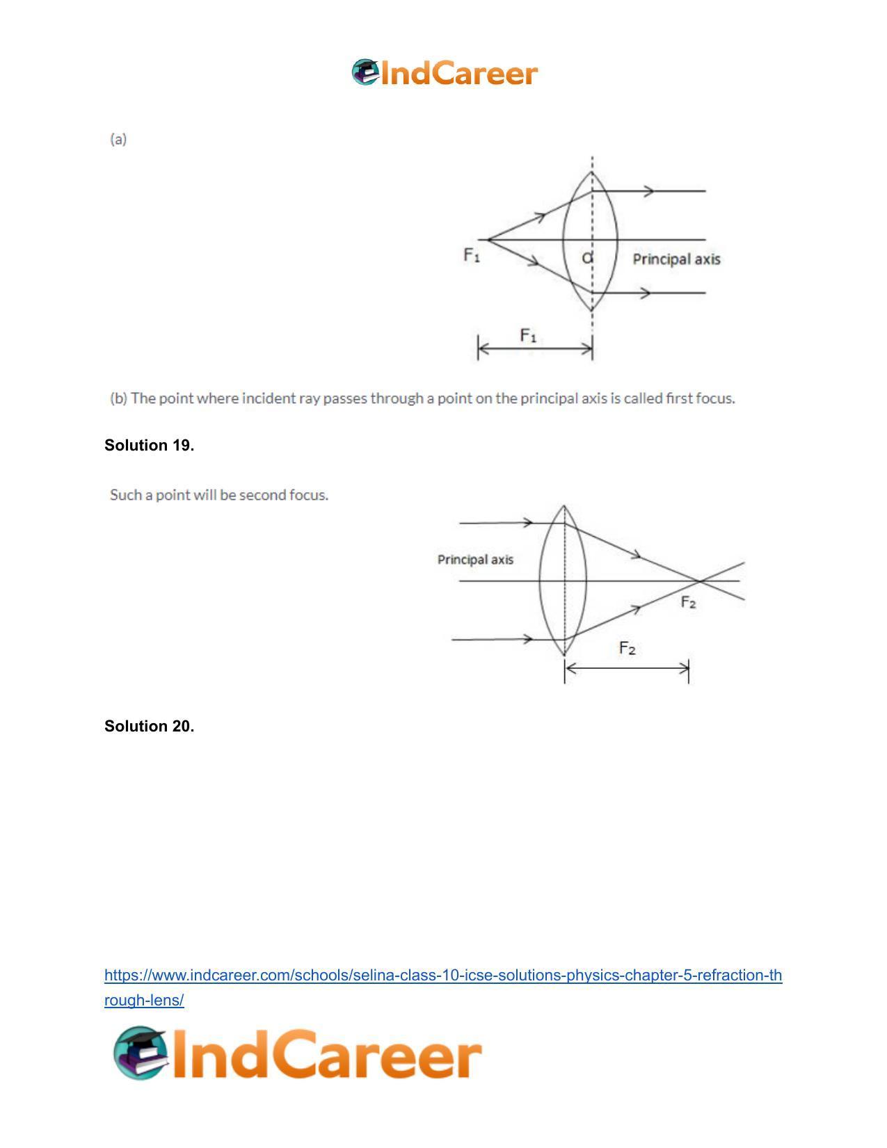 Selina Class 10 ICSE Solutions Physics : Chapter 5- Refraction through Lens - Page 9