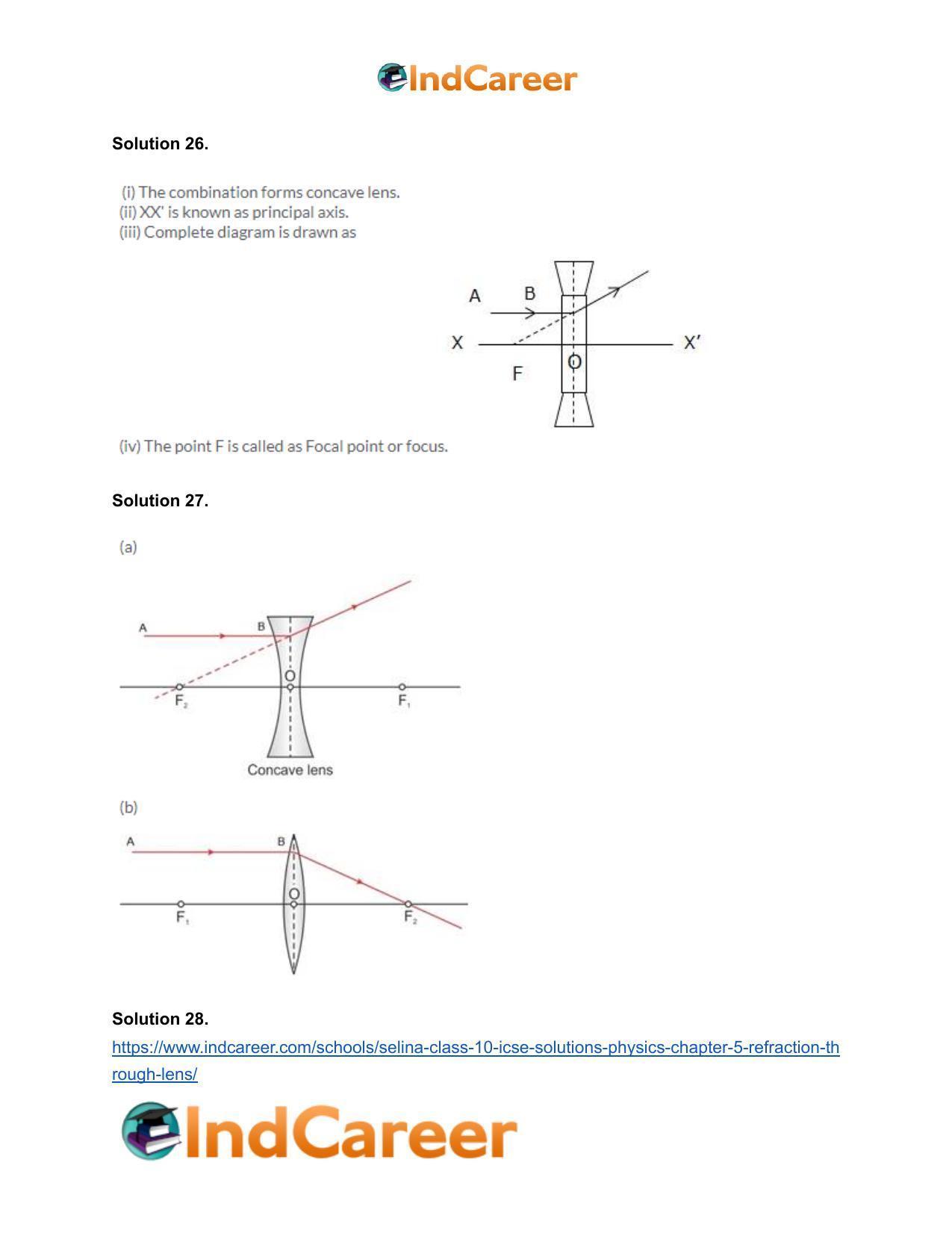 Selina Class 10 ICSE Solutions Physics : Chapter 5- Refraction through Lens - Page 12