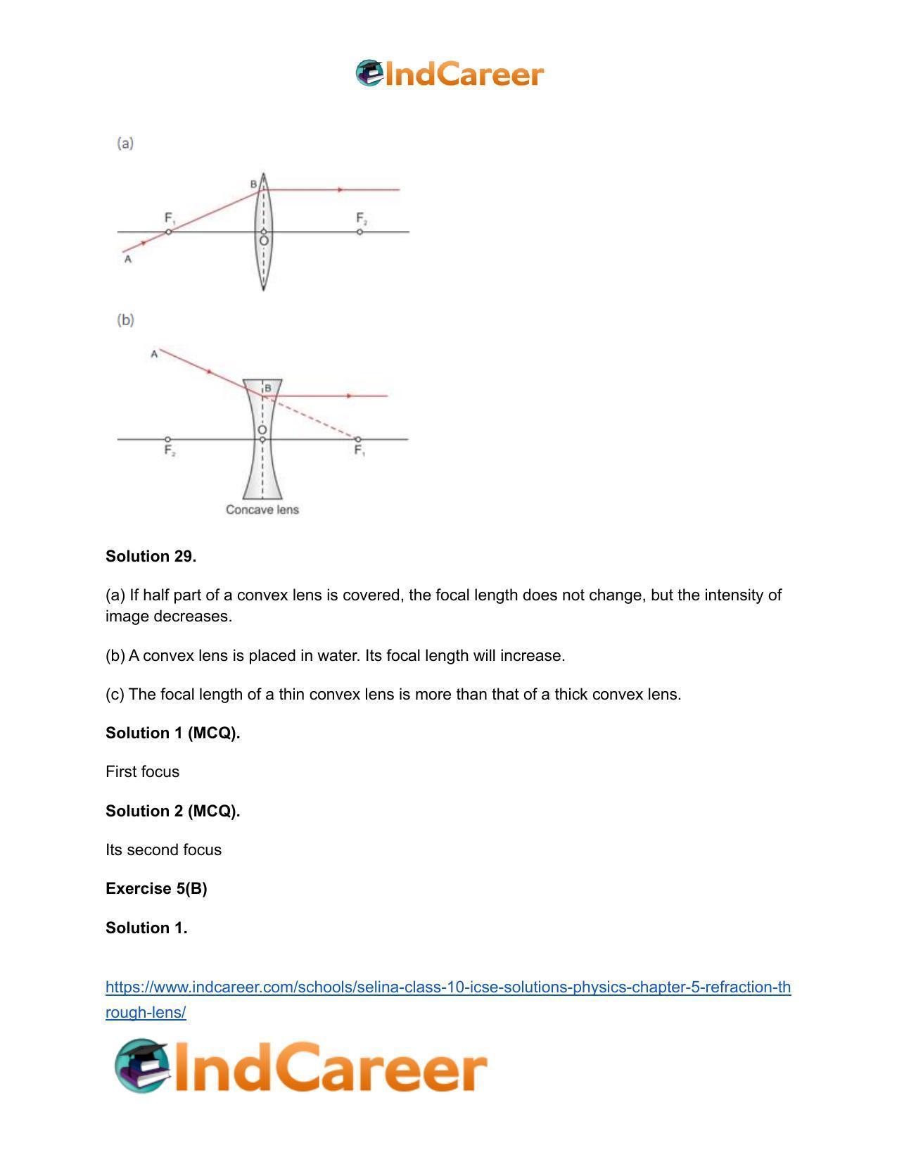Selina Class 10 ICSE Solutions Physics : Chapter 5- Refraction through Lens - Page 13