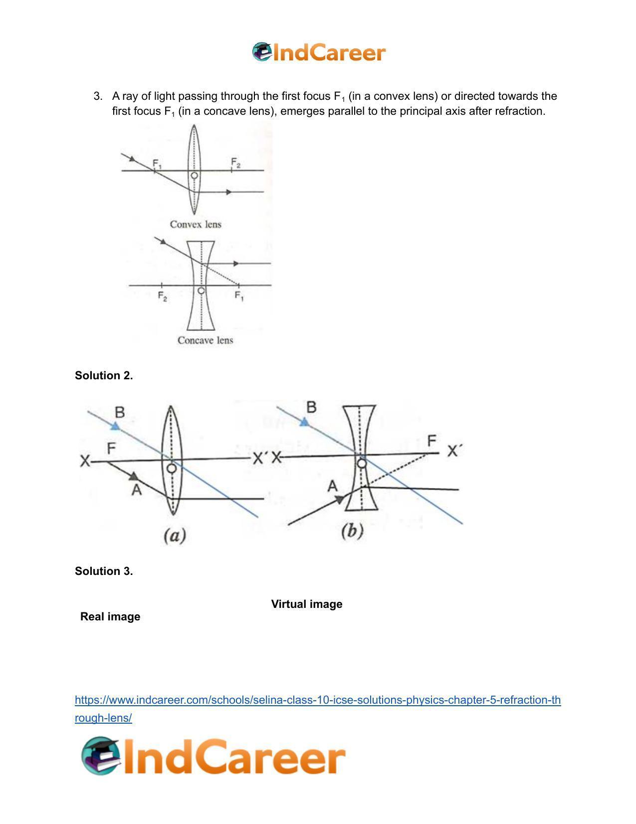 Selina Class 10 ICSE Solutions Physics : Chapter 5- Refraction through Lens - Page 15