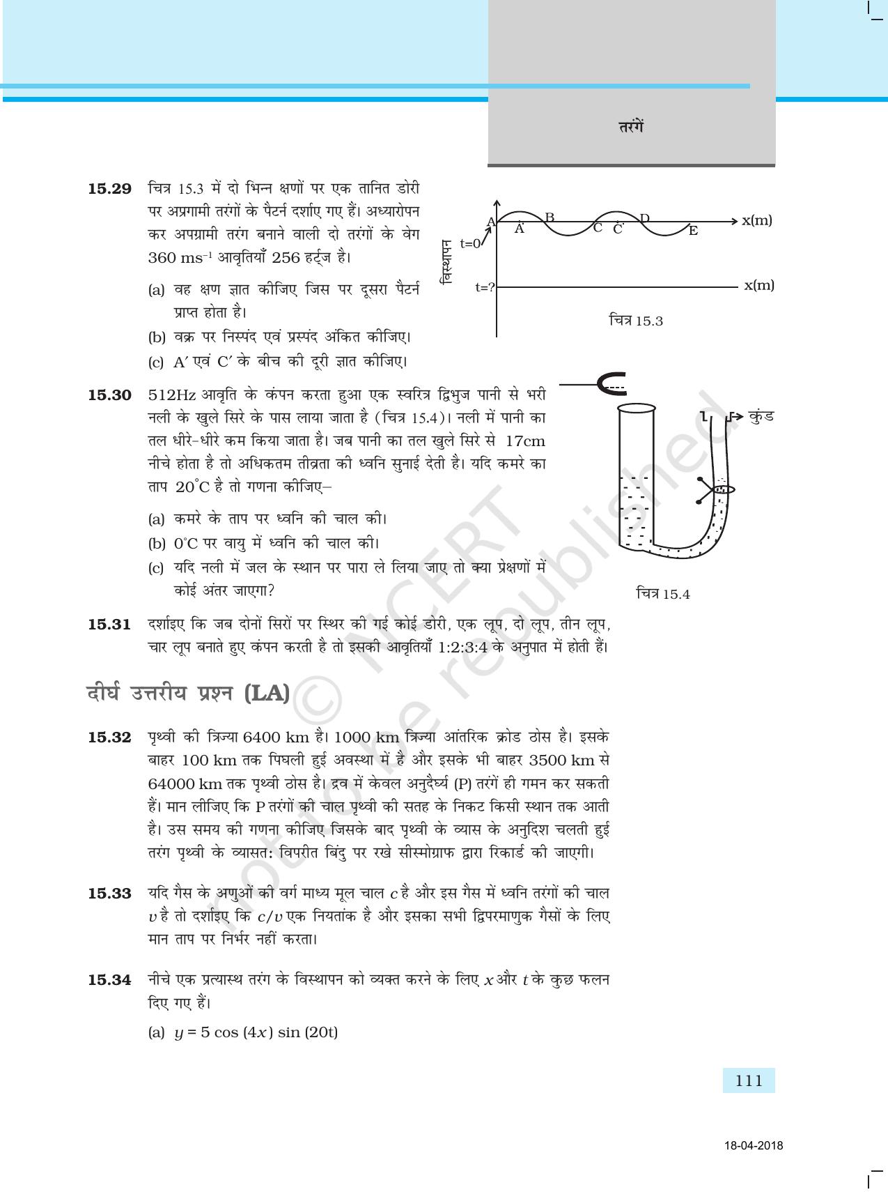 NCERT Exemplar Class 11: भौतिक विज्ञान अध्याय 15 (तरंगे) - Page 7