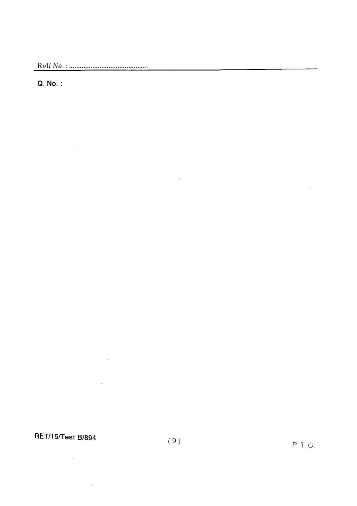 BHU RET HOME SCIENCE 2015 Question Paper - Page 11
