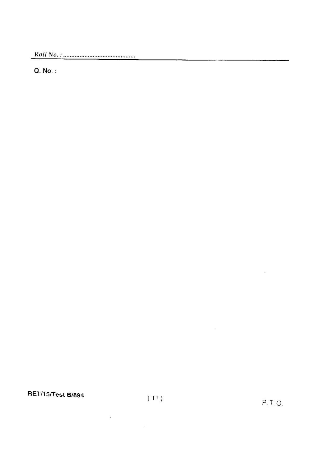 BHU RET HOME SCIENCE 2015 Question Paper - Page 13