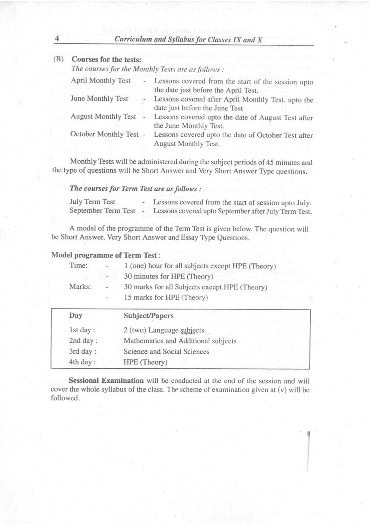Manipur Board Syllabus for Class 9, 10 - Page 4