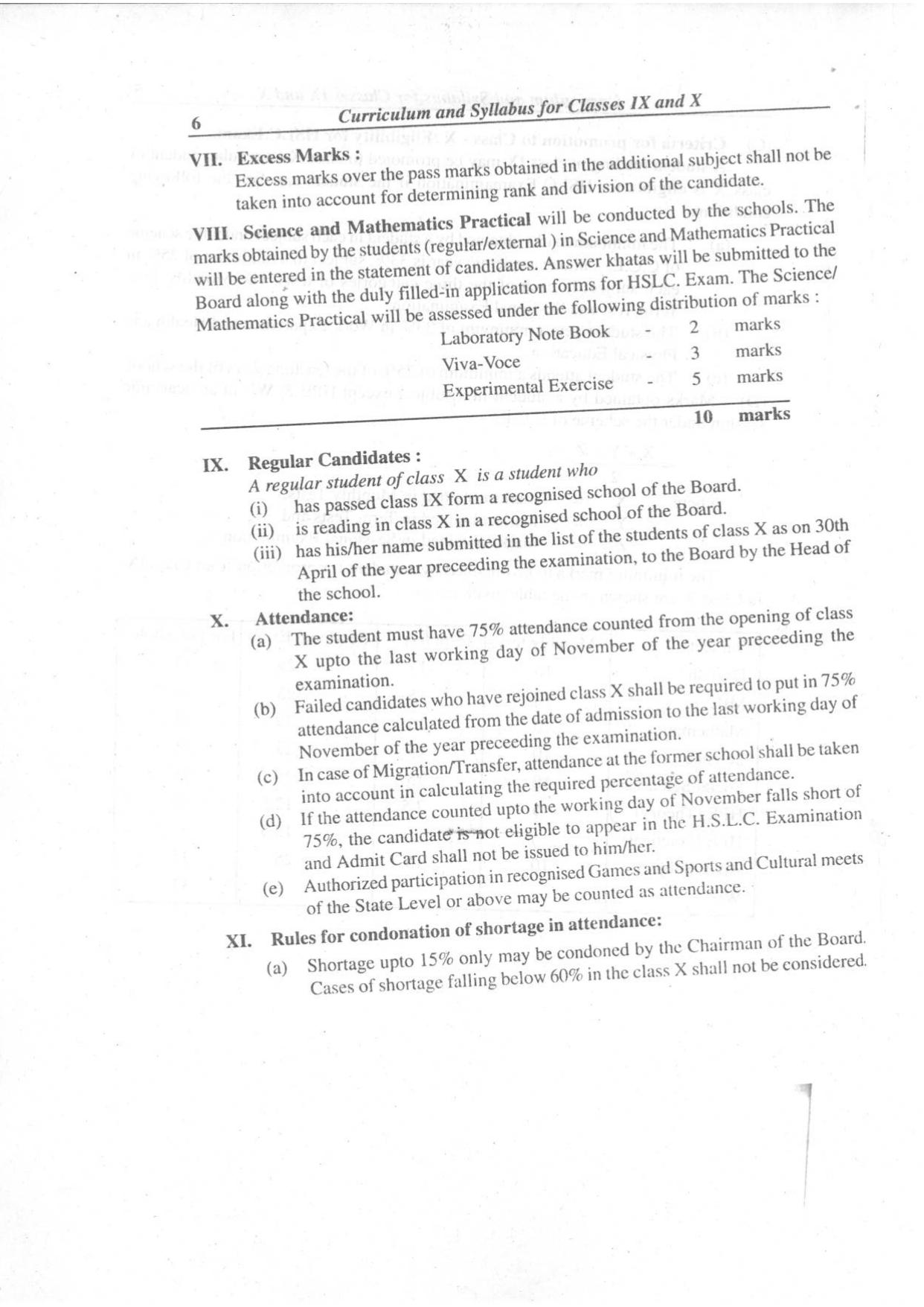 Manipur Board Syllabus for Class 9, 10 - Page 6