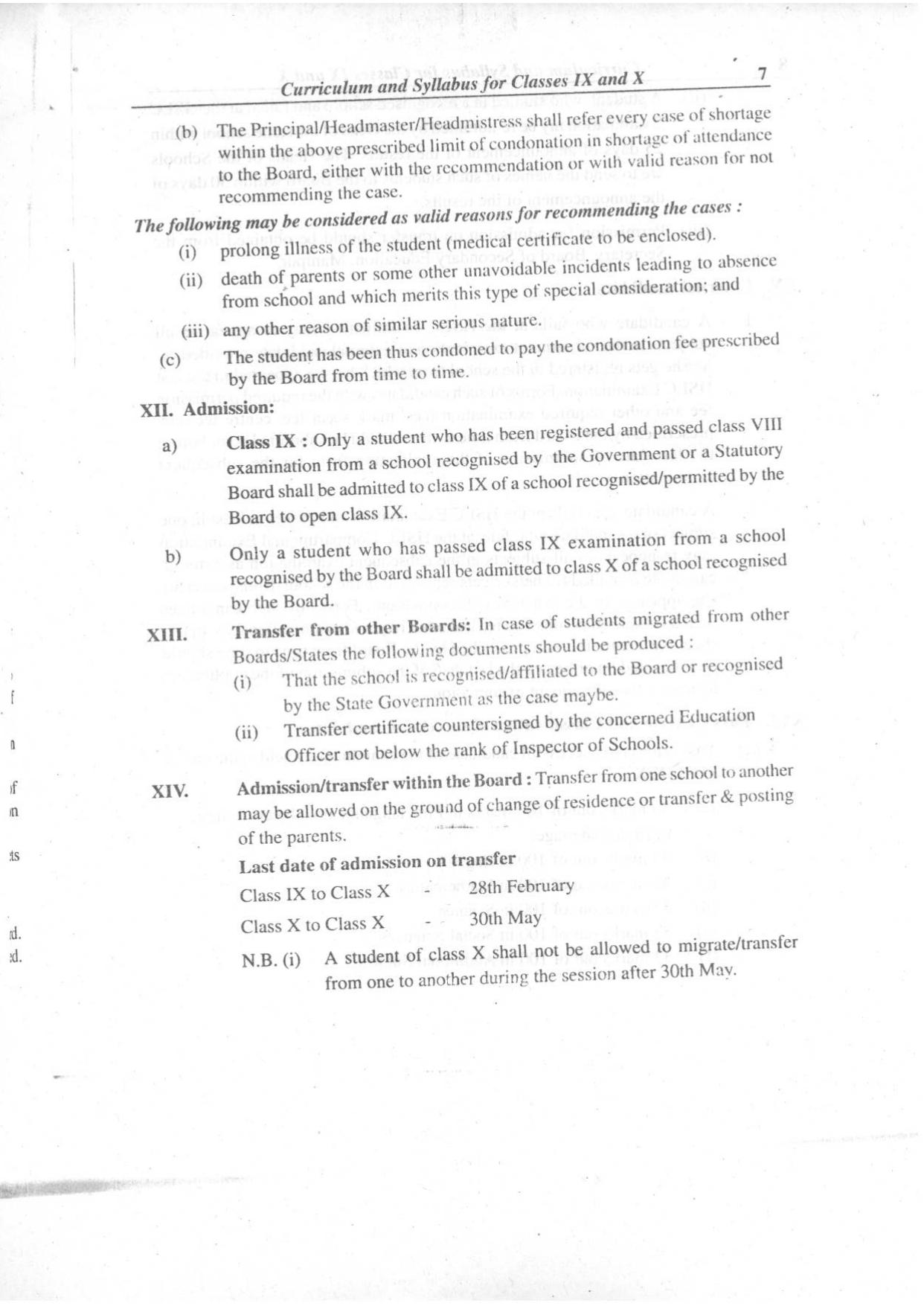 Manipur Board Syllabus for Class 9, 10 - Page 7