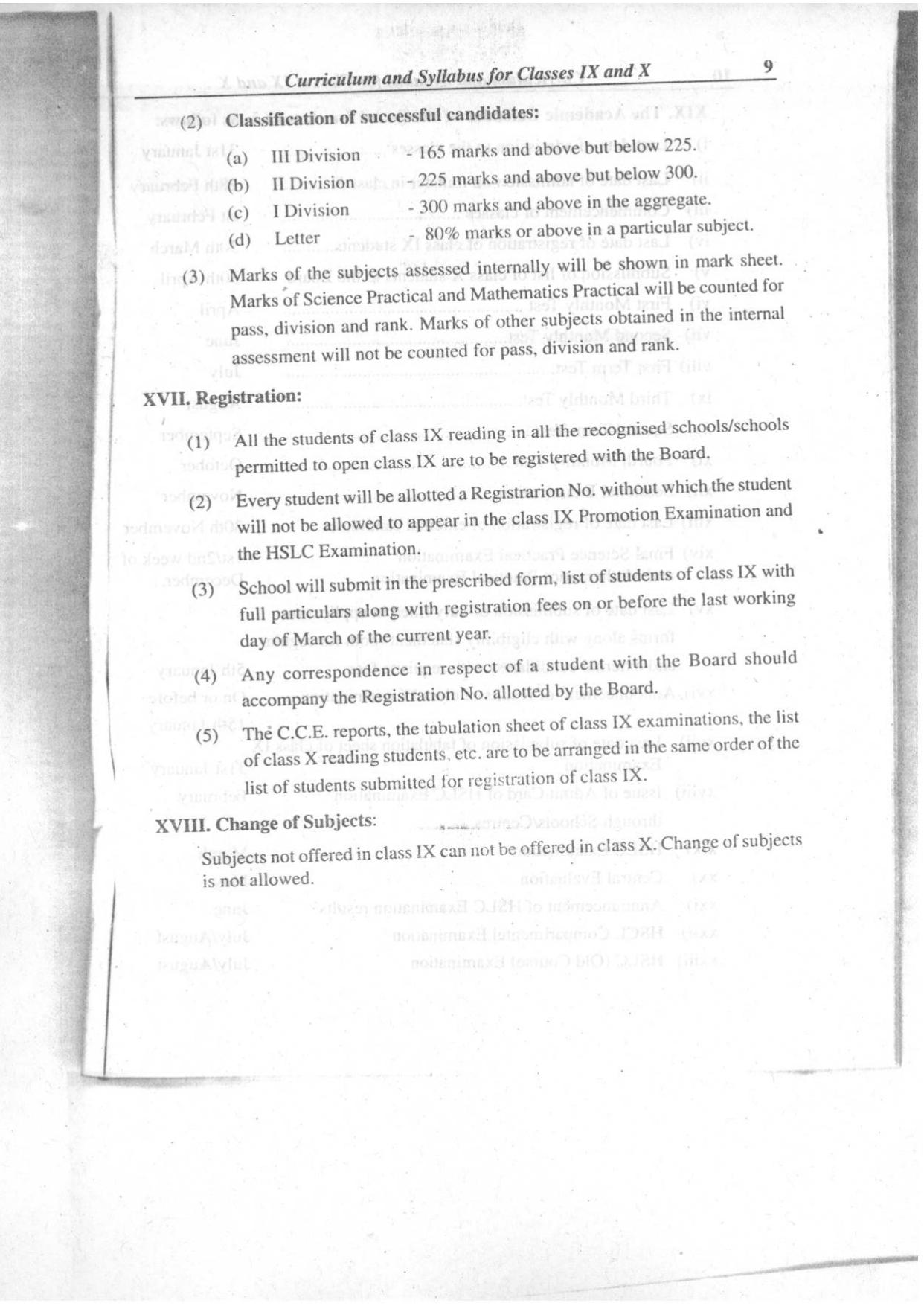 Manipur Board Syllabus for Class 9, 10 - Page 9