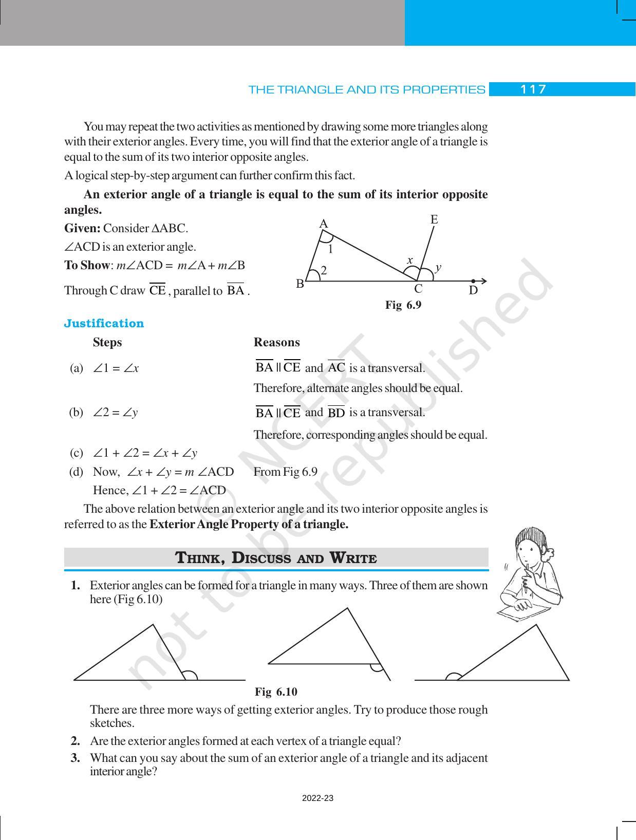 NCERT Book for Class 7 Maths: Chapter 6-The Triangles and Their Properties - Page 5