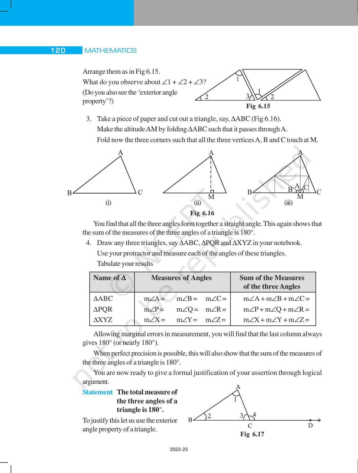NCERT Book for Class 7 Maths: Chapter 6-The Triangles and Their Properties - Page 8