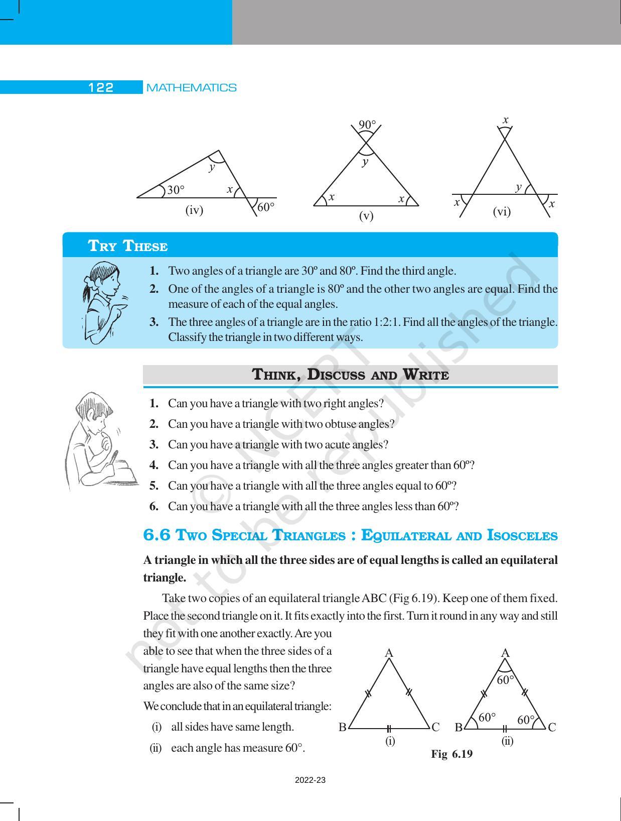 NCERT Book for Class 7 Maths: Chapter 6-The Triangles and Their Properties - Page 10