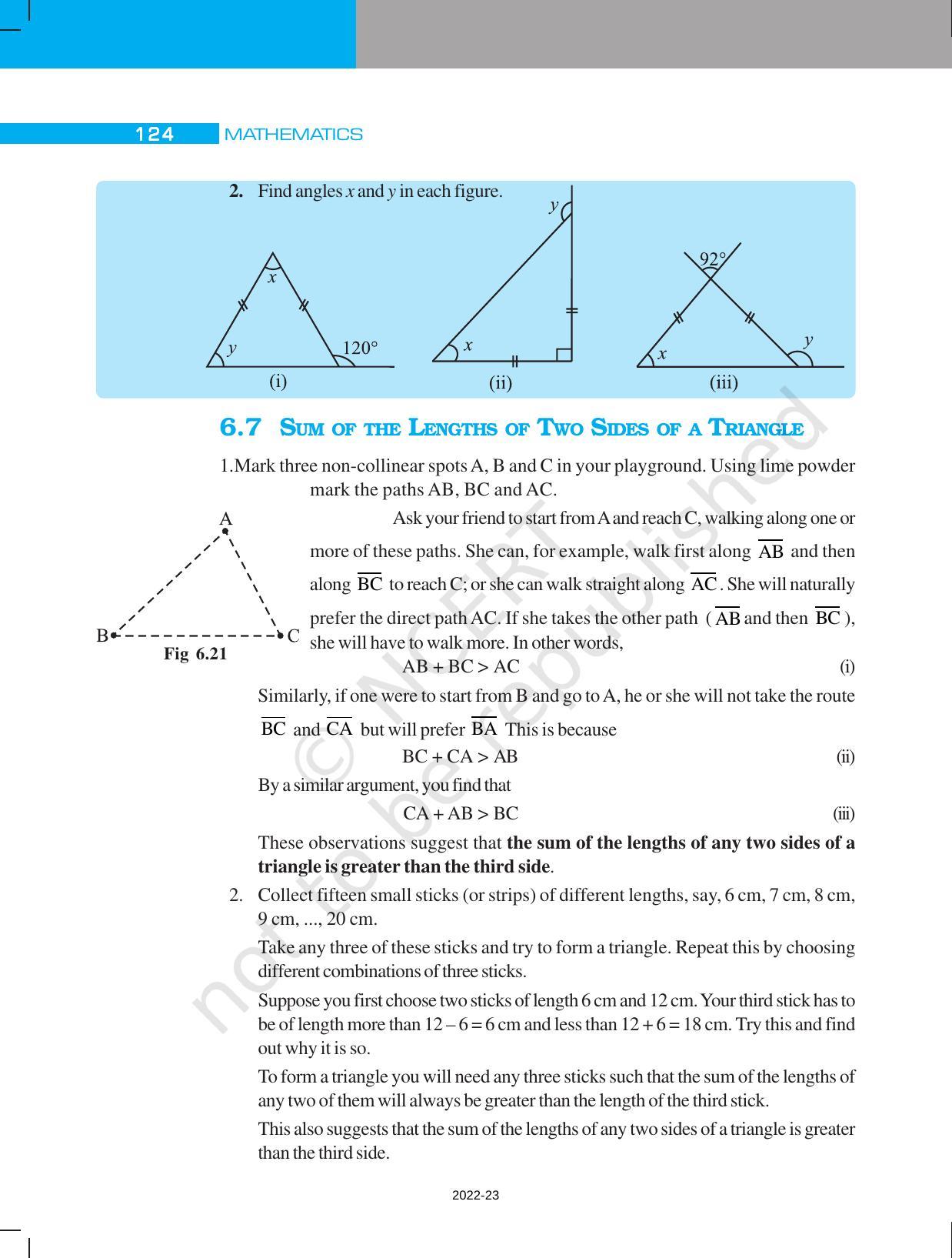 NCERT Book for Class 7 Maths: Chapter 6-The Triangles and Their Properties - Page 12