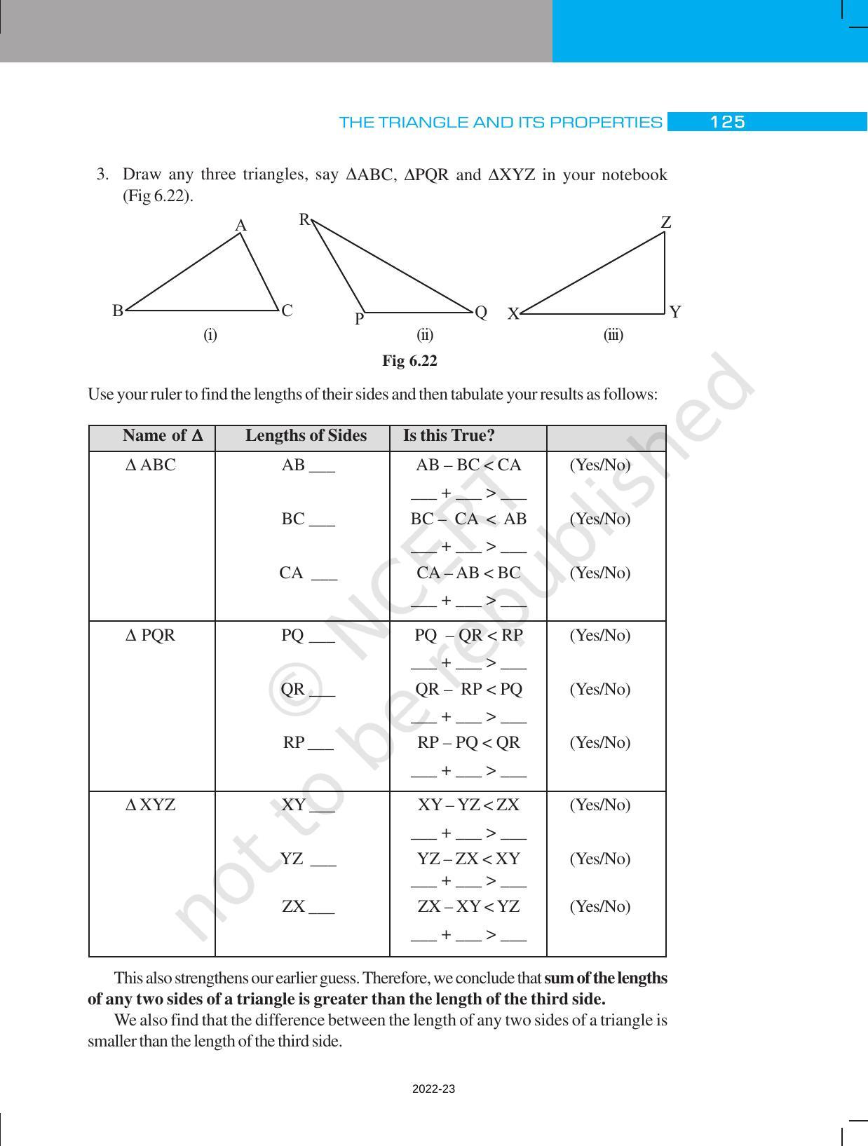 NCERT Book for Class 7 Maths: Chapter 6-The Triangles and Their Properties - Page 13