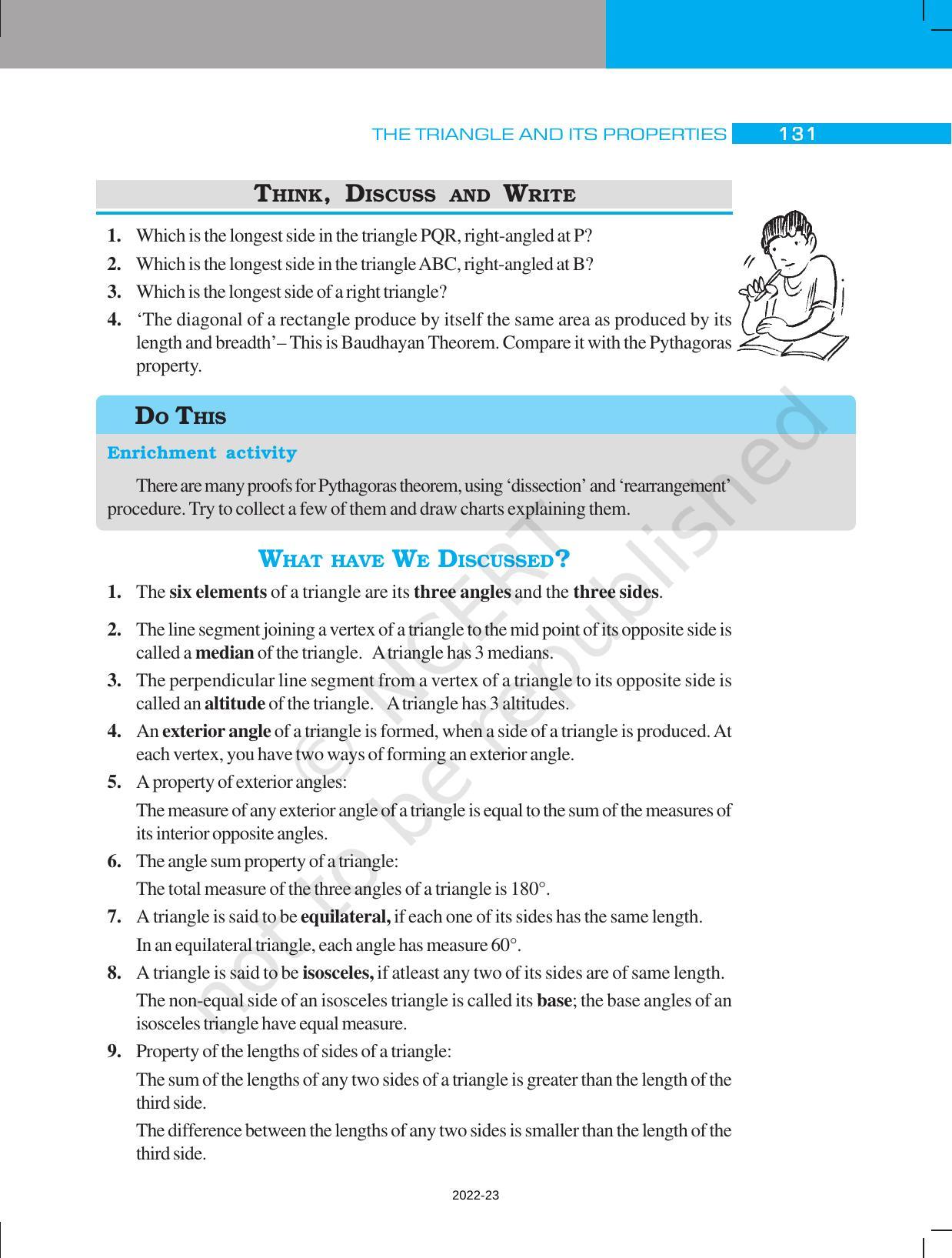 NCERT Book for Class 7 Maths: Chapter 6-The Triangles and Their Properties - Page 19