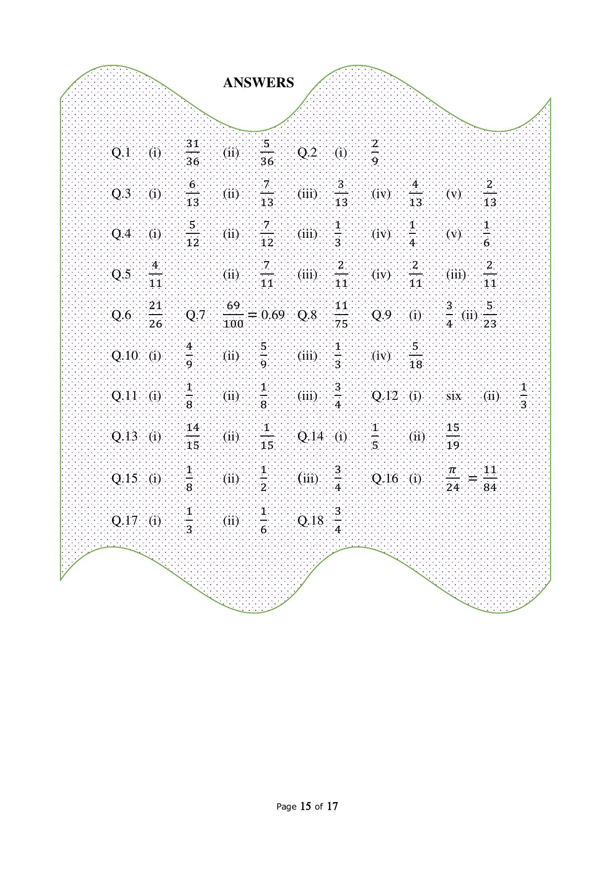 JKBOSE Class 10 Maths: CHAPTER 15 Probability Question Bank - Page 15