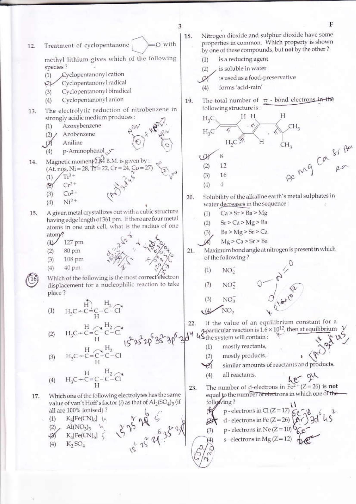 NEET Code F 2015 Question Paper - Page 3