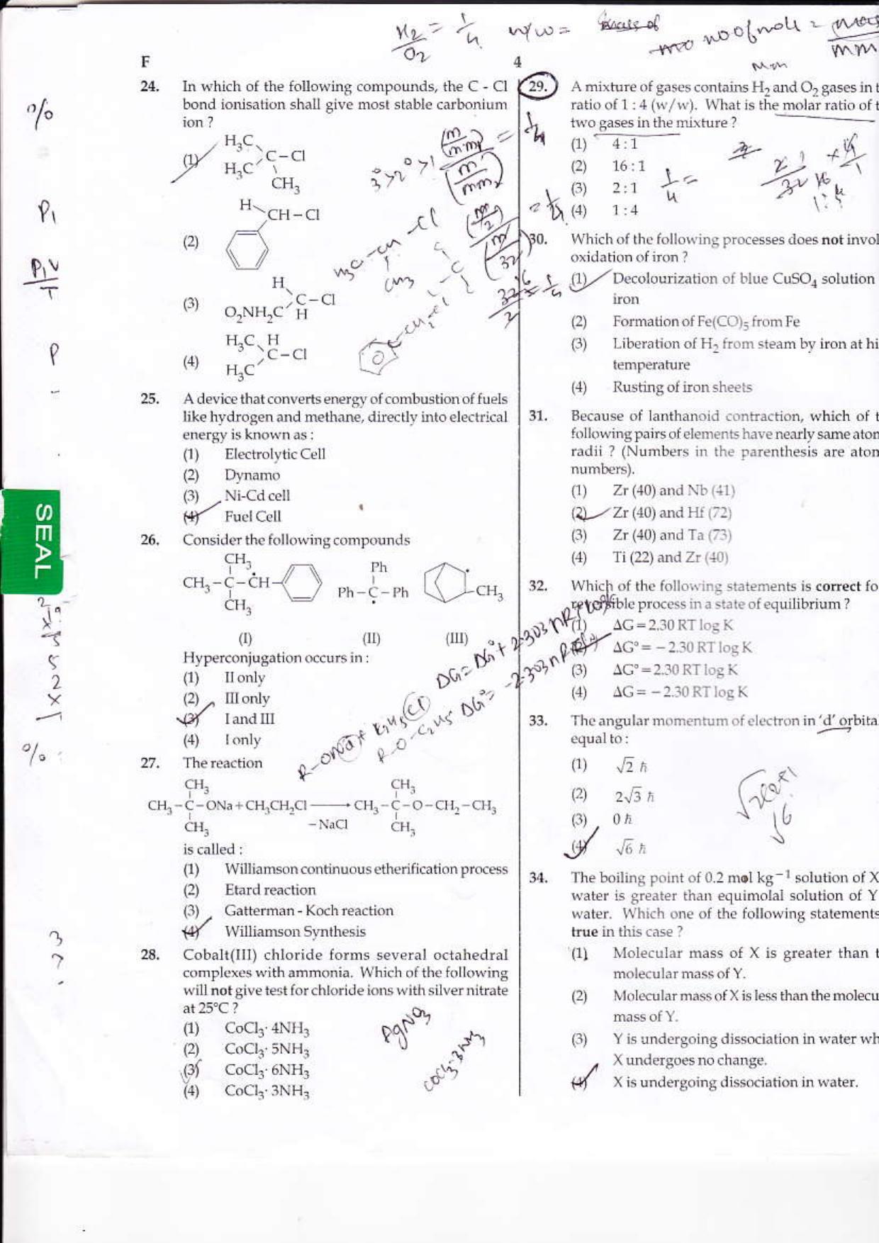 NEET Code F 2015 Question Paper - Page 4