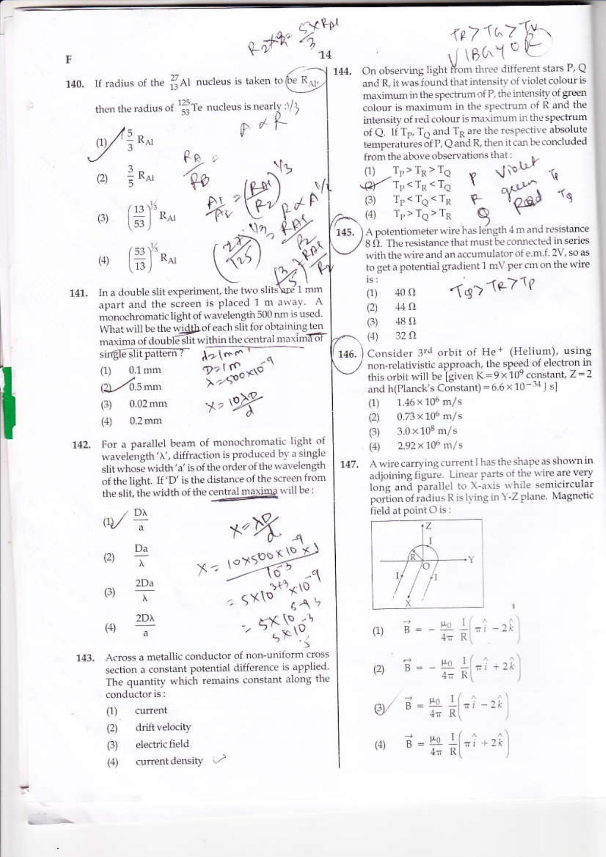 NEET Code F 2015 Question Paper - Page 14
