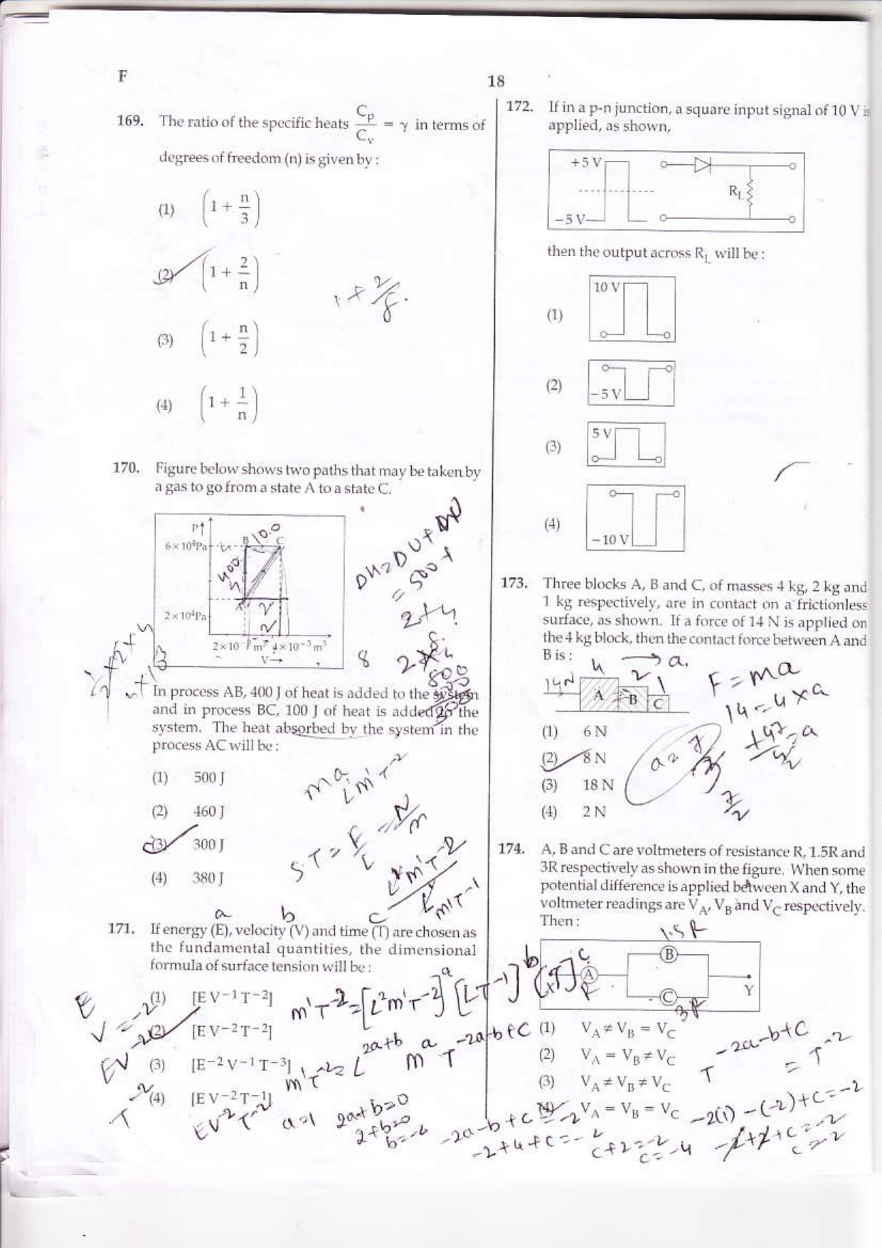 NEET Code F 2015 Question Paper - Page 18