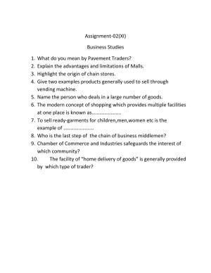 CBSE Worksheets for Class 11 Business Studies Assignment 5