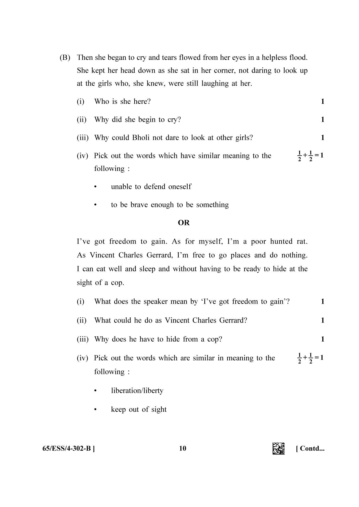NIOS 2023 Class 12 English (ESS) Question Paper - Page 22