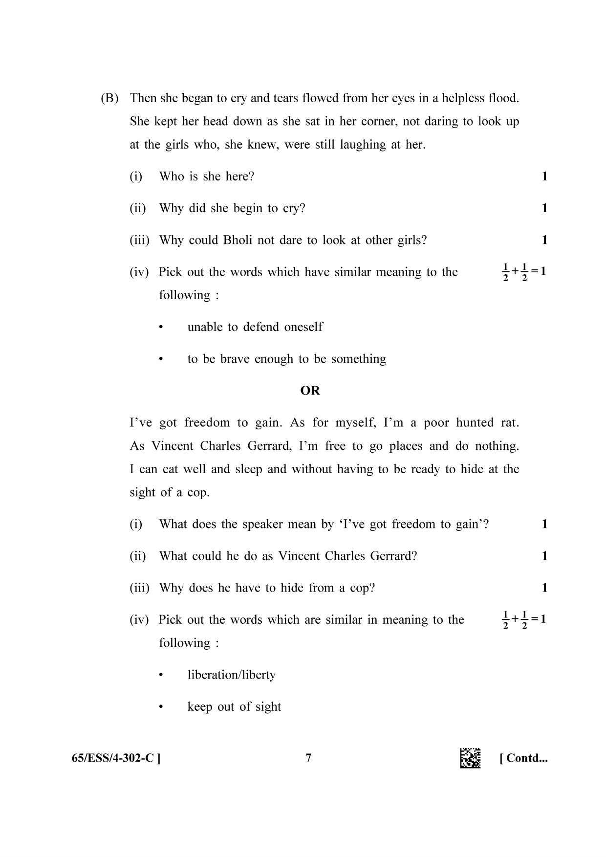 NIOS 2023 Class 12 English (ESS) Question Paper - Page 31